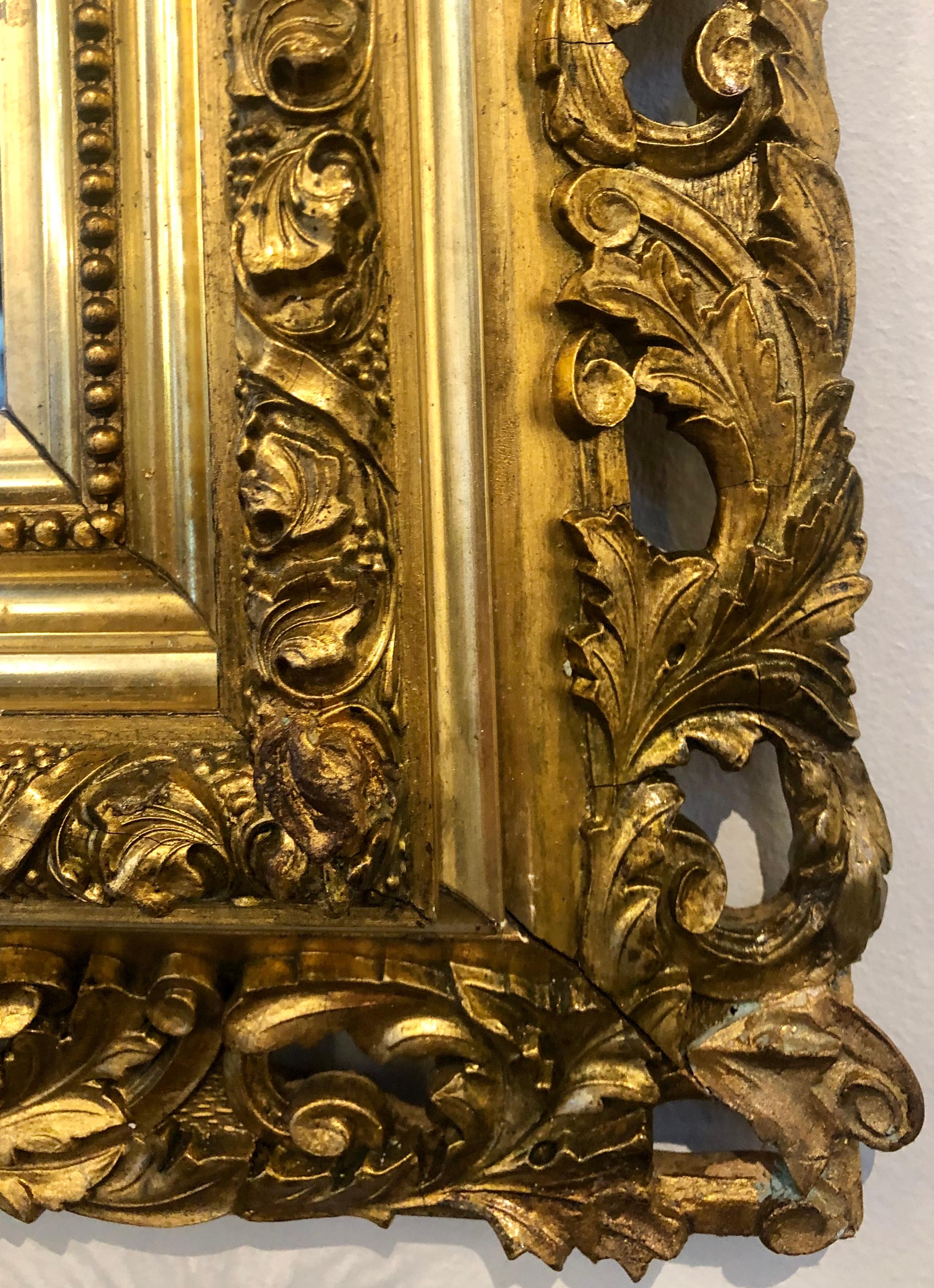 Pair of Giltwood Late 19th Century Wall or Console Mirrors 3