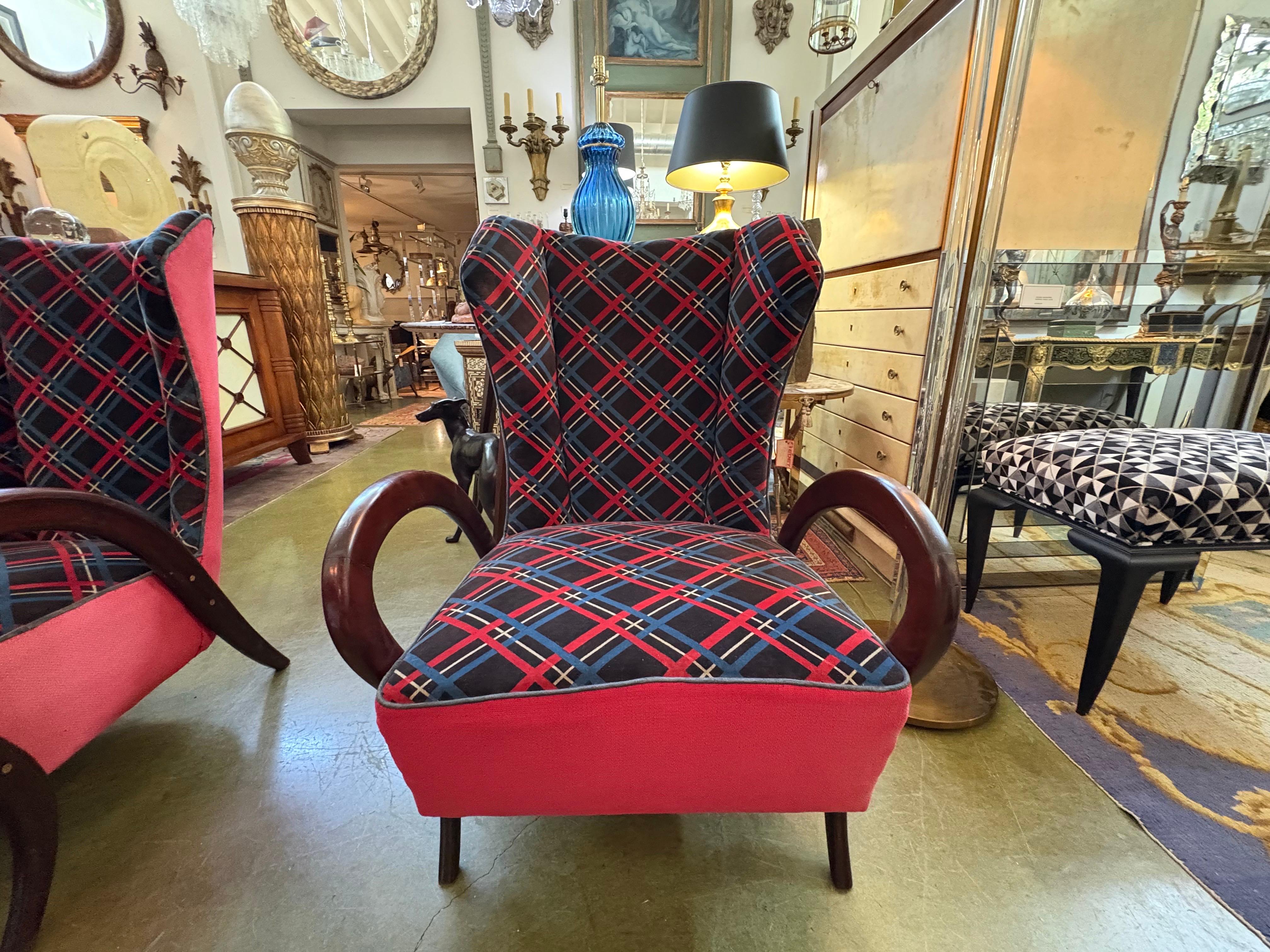 Paar italienische moderne Loungesessel von Paolo Buffa (Italienisch) im Angebot