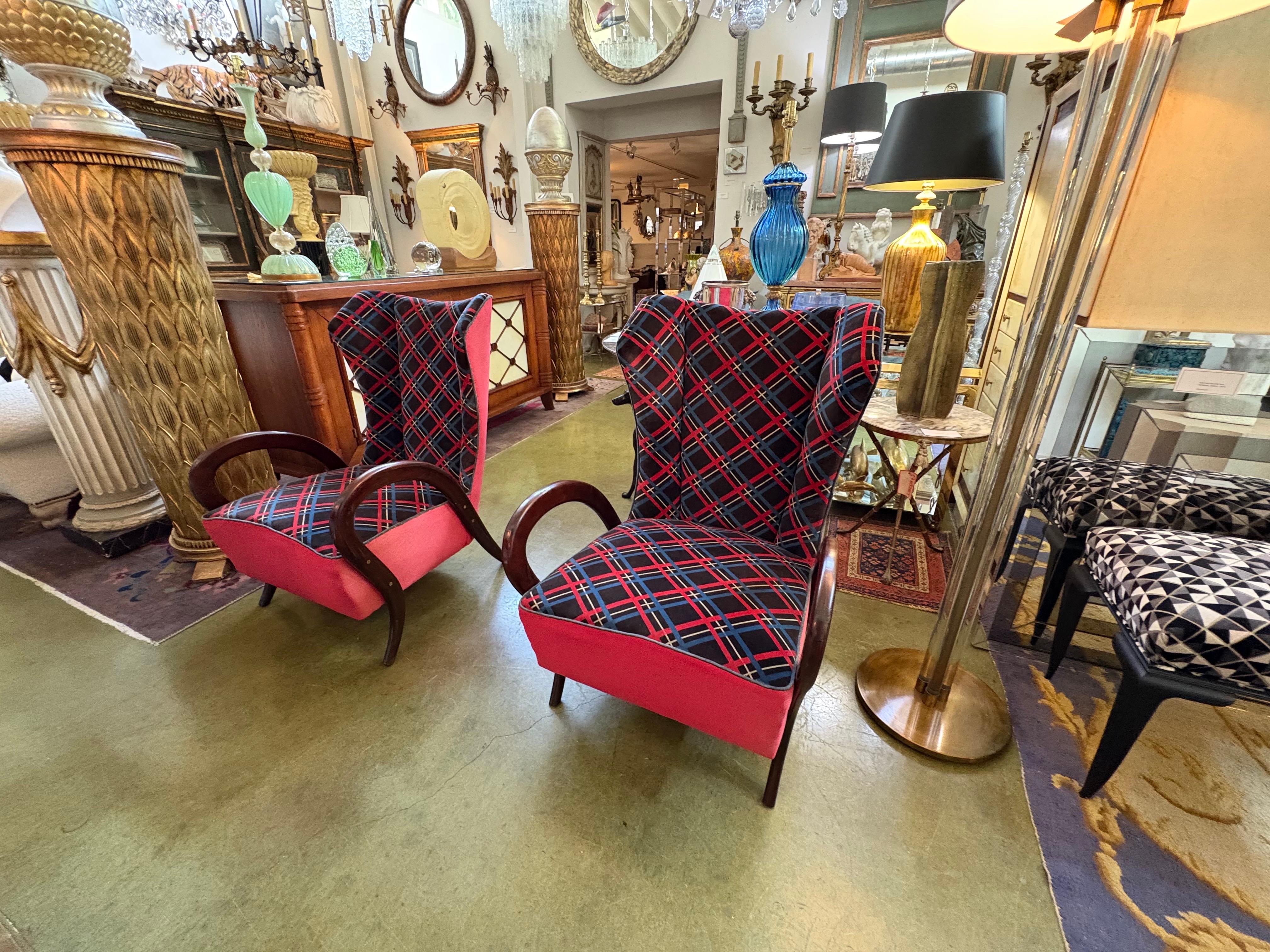 Paar italienische moderne Loungesessel von Paolo Buffa im Zustand „Gut“ im Angebot in Houston, TX