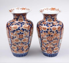 Pair of Imari Open Vases, circa 1890