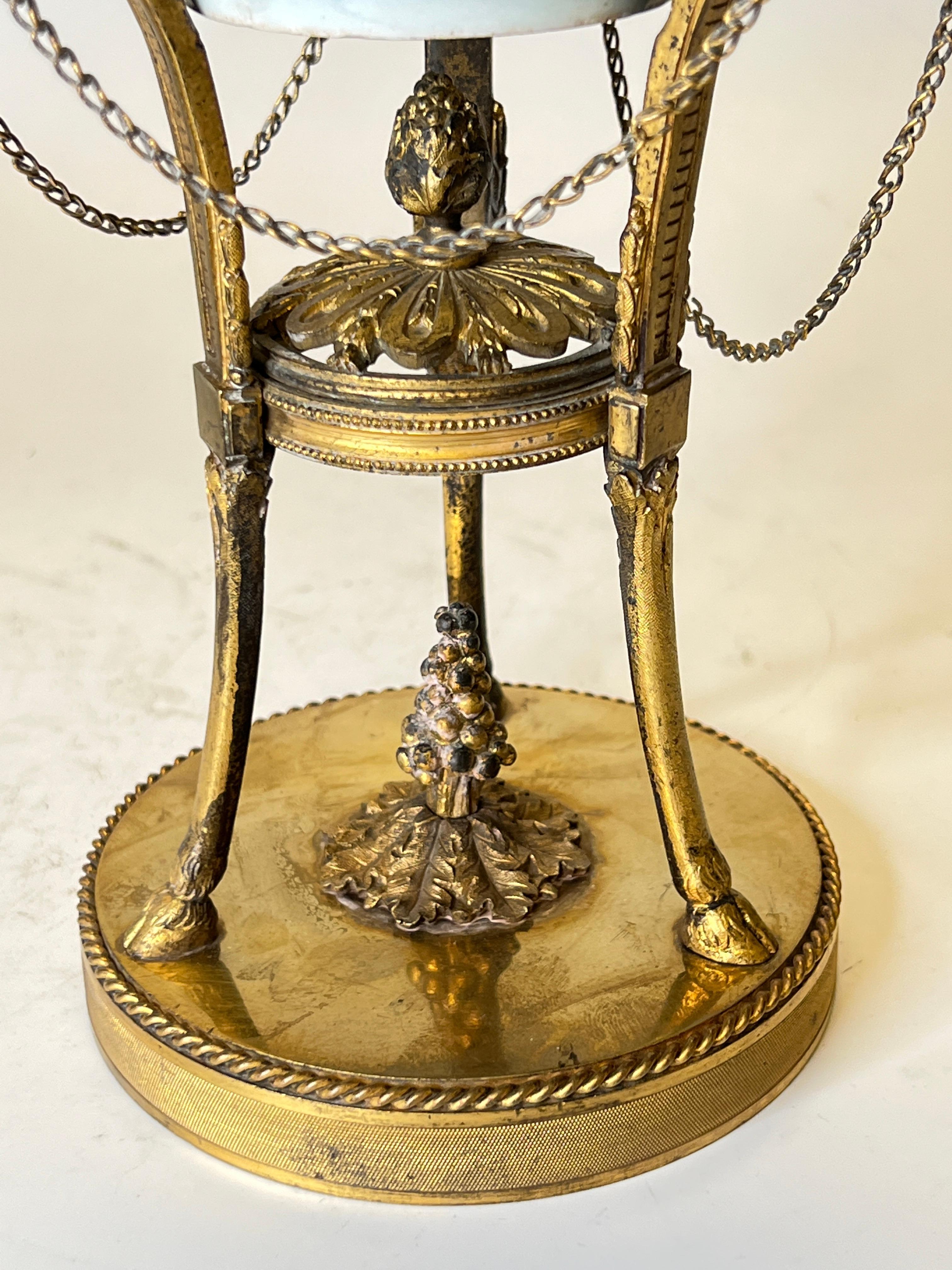 Pair Imari Porcelain Potpourri Bowls with Gilt Bronze Louis XVI Style Stands For Sale 13