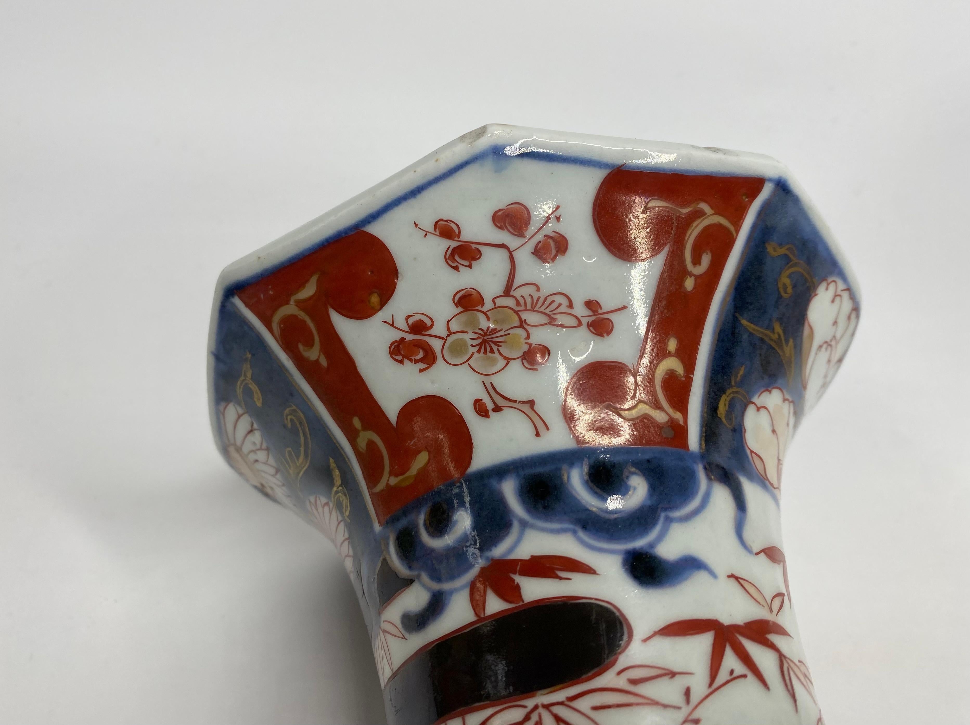 Pair Imari porcelain vases, Arita, Japan, c. 1700. Genryoku Period. 6