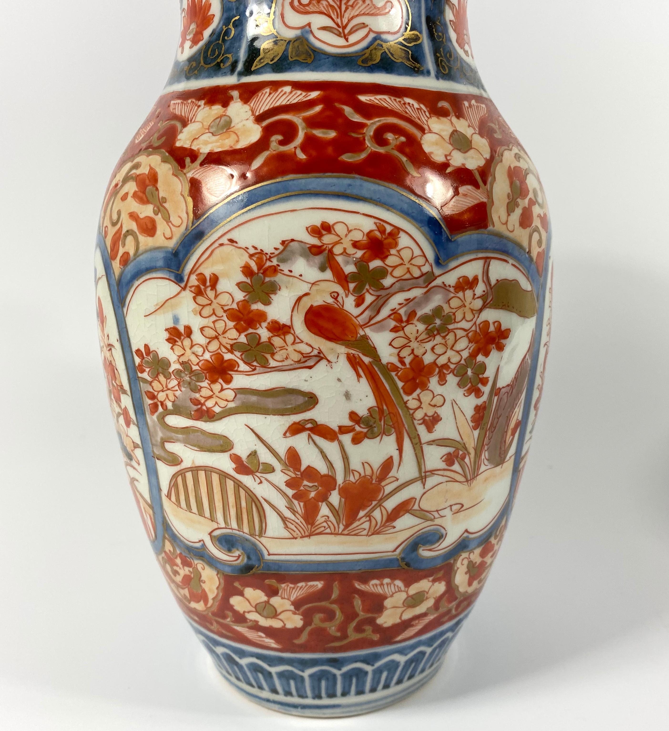 Pair of Imari Porcelain Vases, Japan, circa 1890, Meiji Period 1
