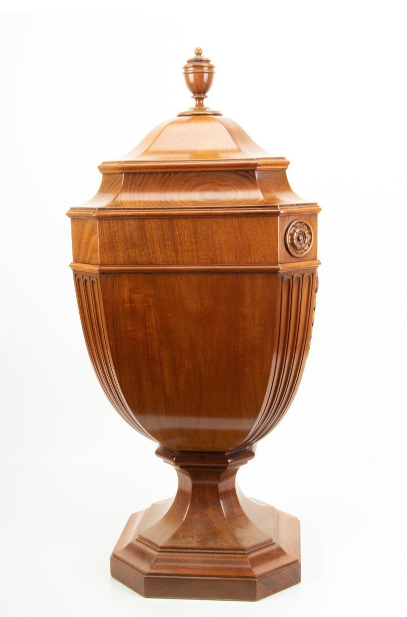 Hand-Crafted Pair Impressive Knife Urns, Regency Style Custom Bench Made Carved Finials