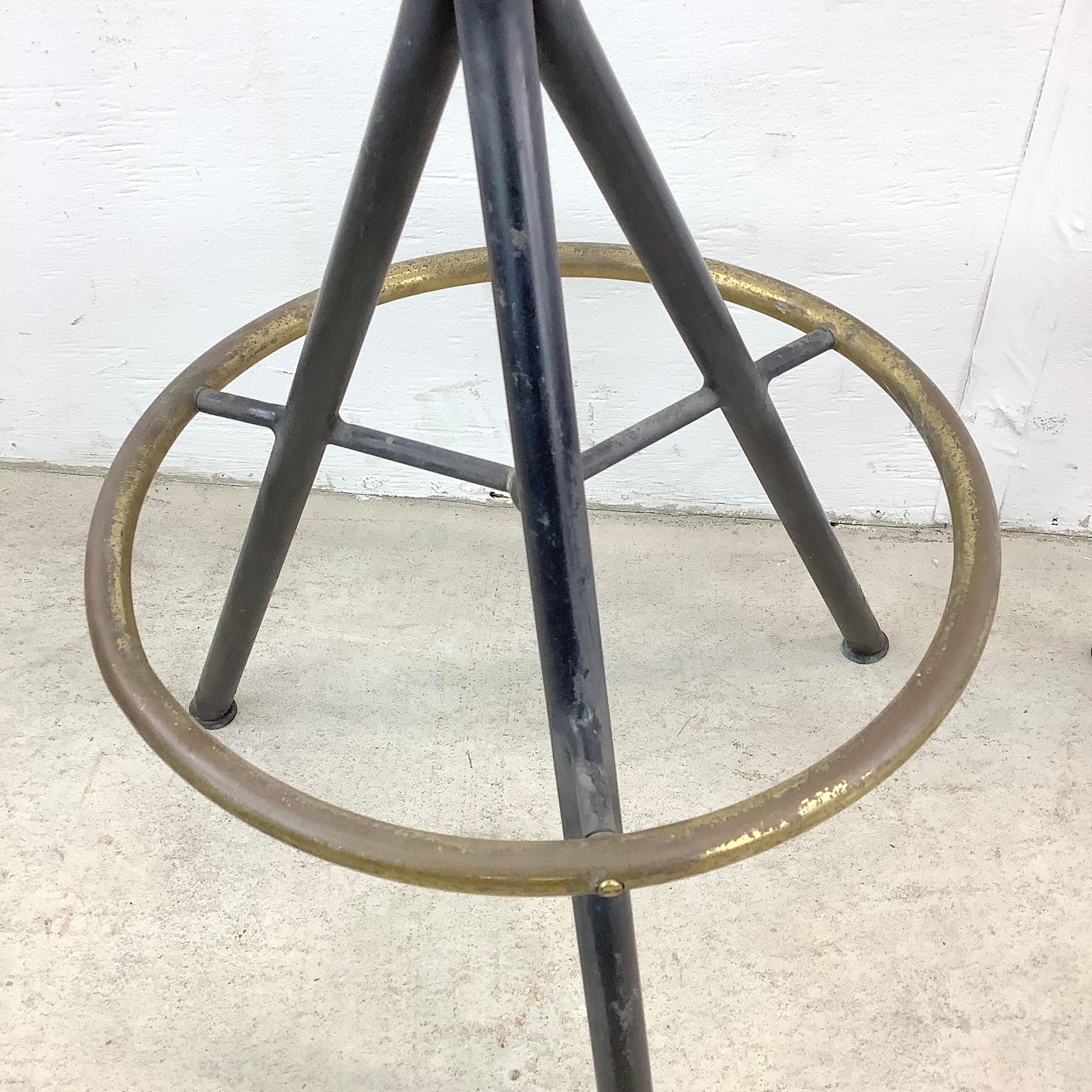 Pair Industrial Modern Barstools For Sale 3
