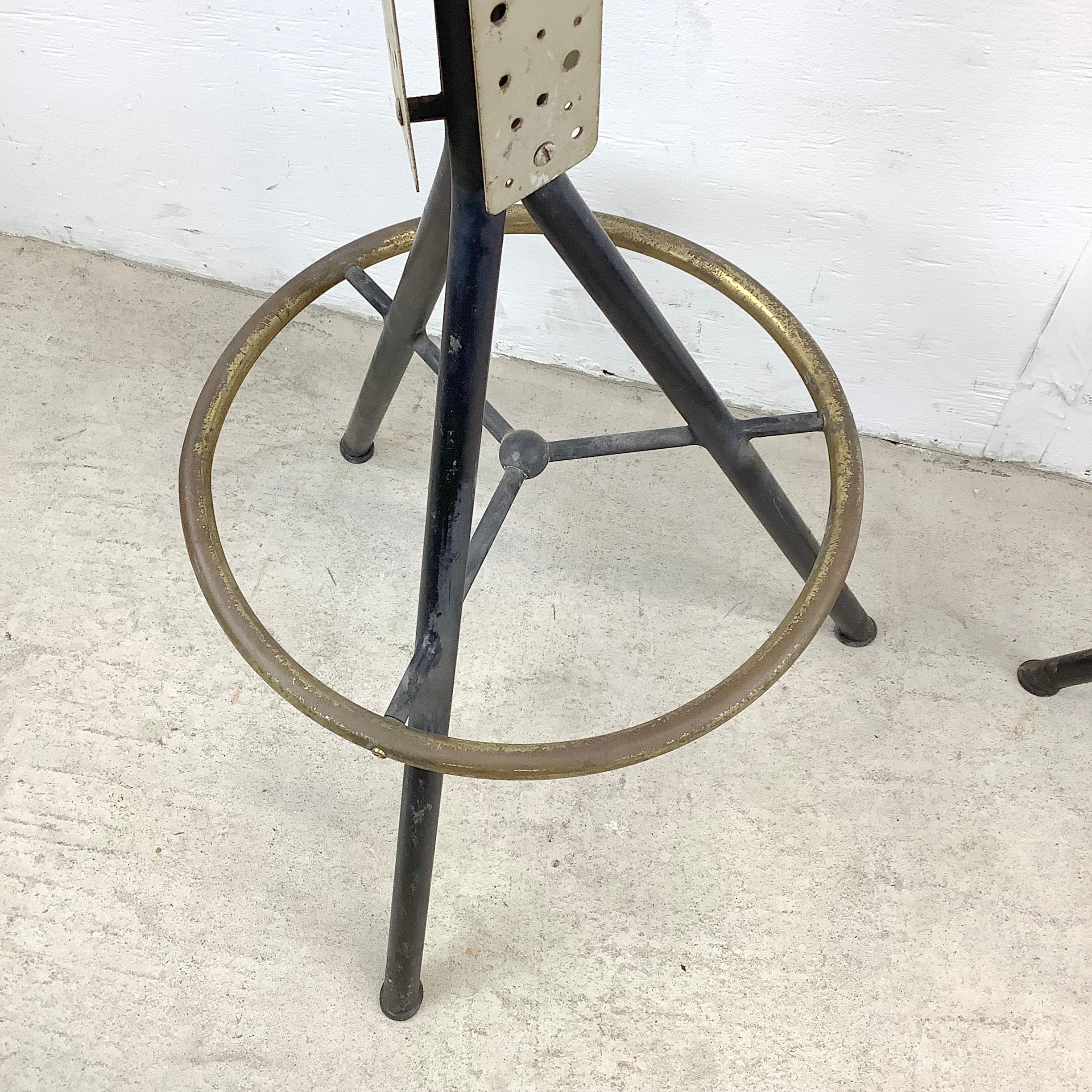 Pair Industrial Modern Barstools For Sale 6