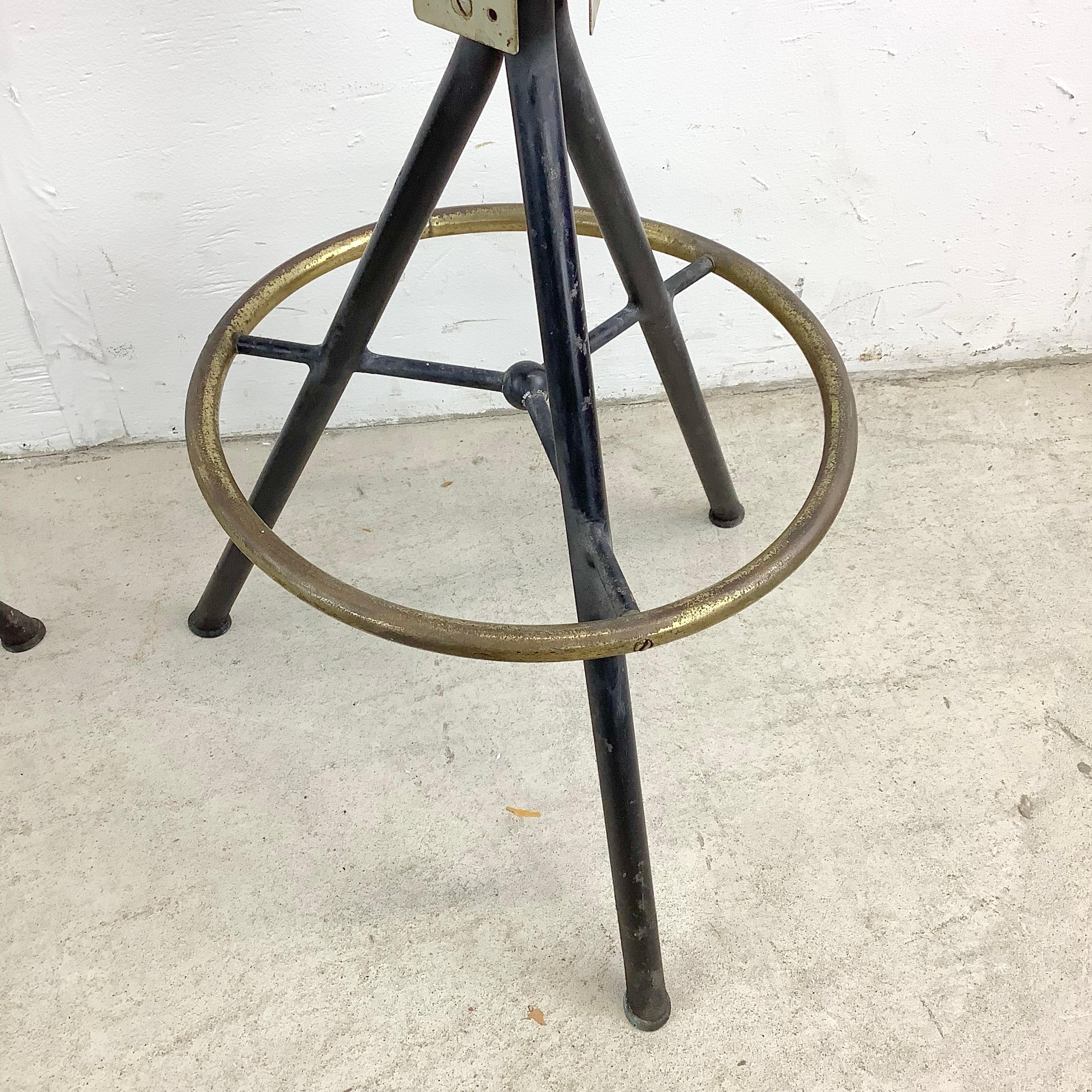 Pair Industrial Modern Barstools For Sale 1