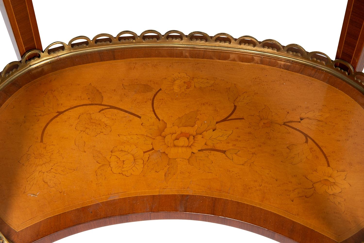 Pair of Inlaid Louis XVI Style Oval Side Tables, 1920s 2