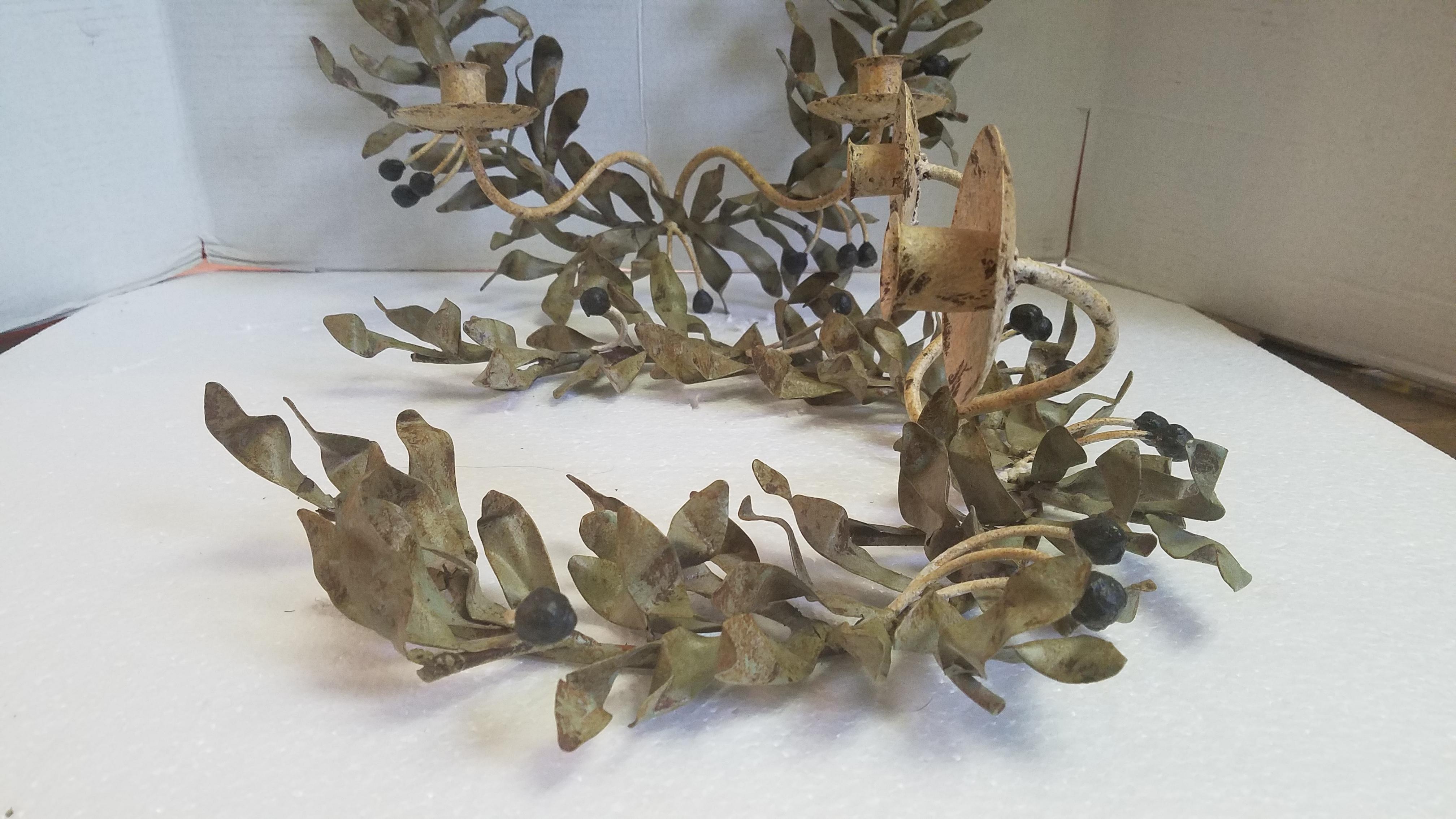 Pair of Iron Candle Sconces For Sale 5