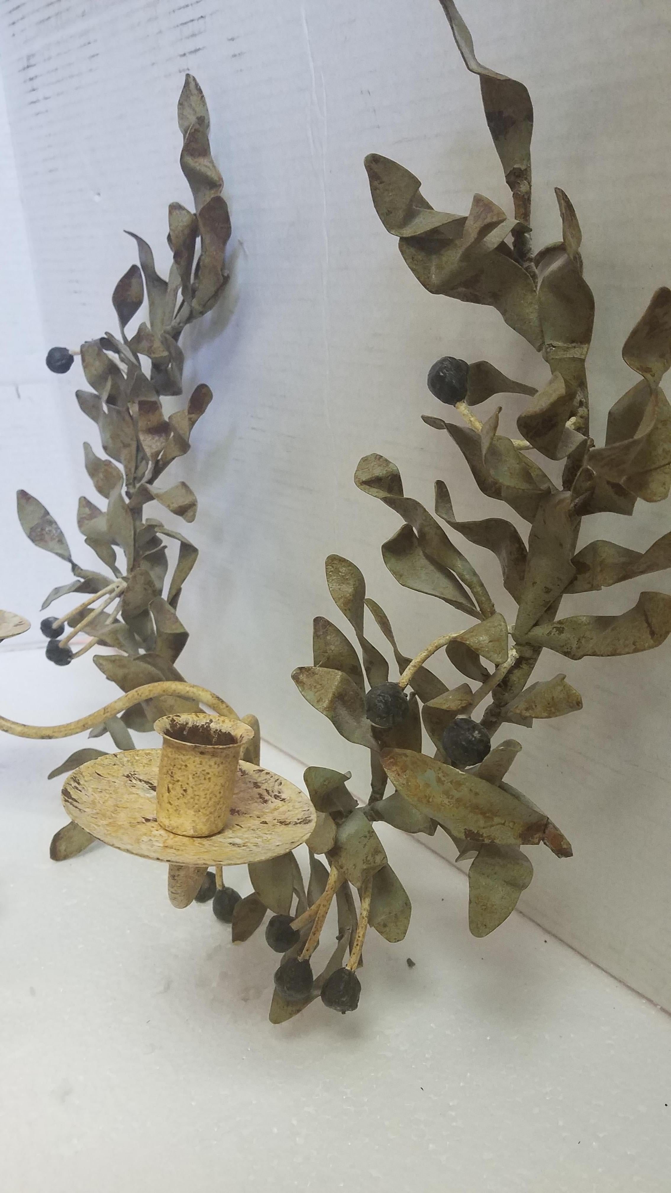 Pair of Iron Candle Sconces For Sale 6