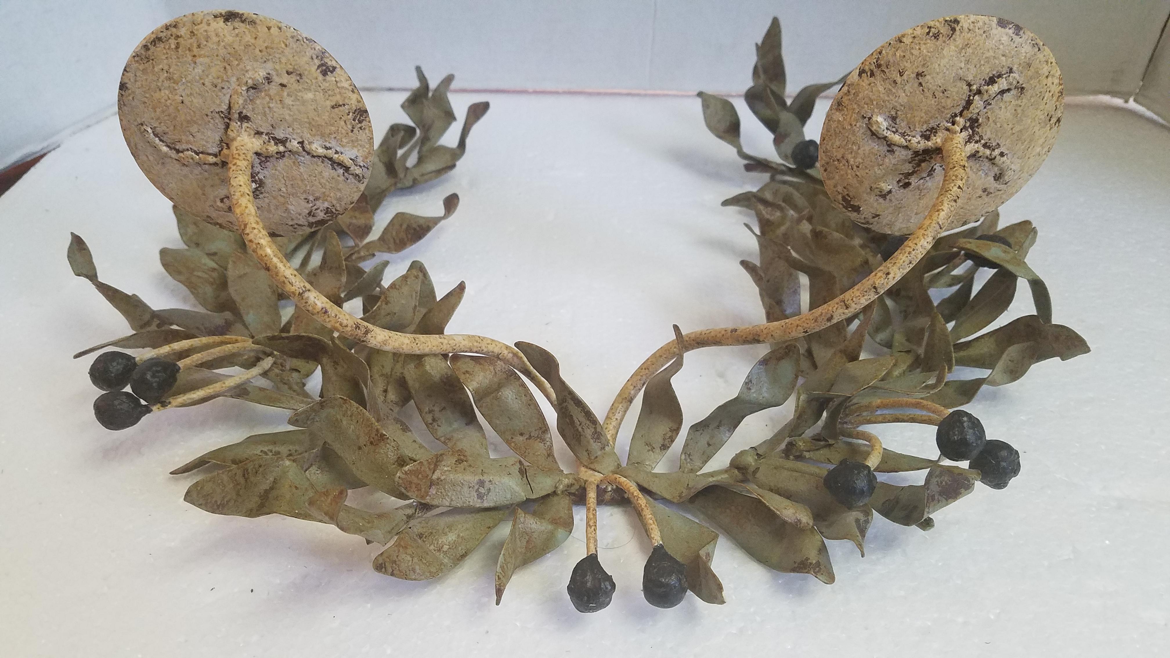 Pair of Iron Candle Sconces For Sale 2