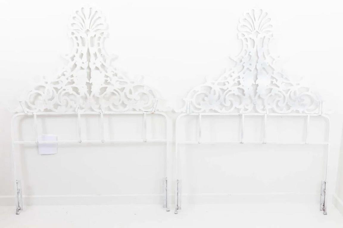 Pair Iron Twin Headboards For Sale 1