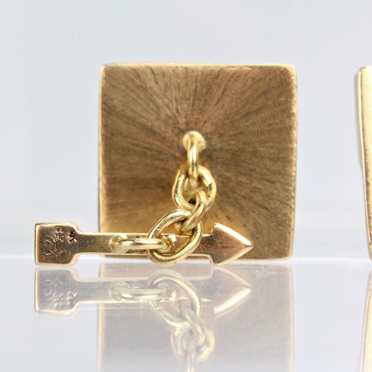 Pair of Isabelle Posillico Geometric Onyx and Gold 1980s Memphis Style Cufflinks 8