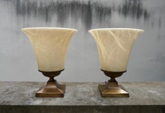 Pair Italian Alabaster Table Lamp