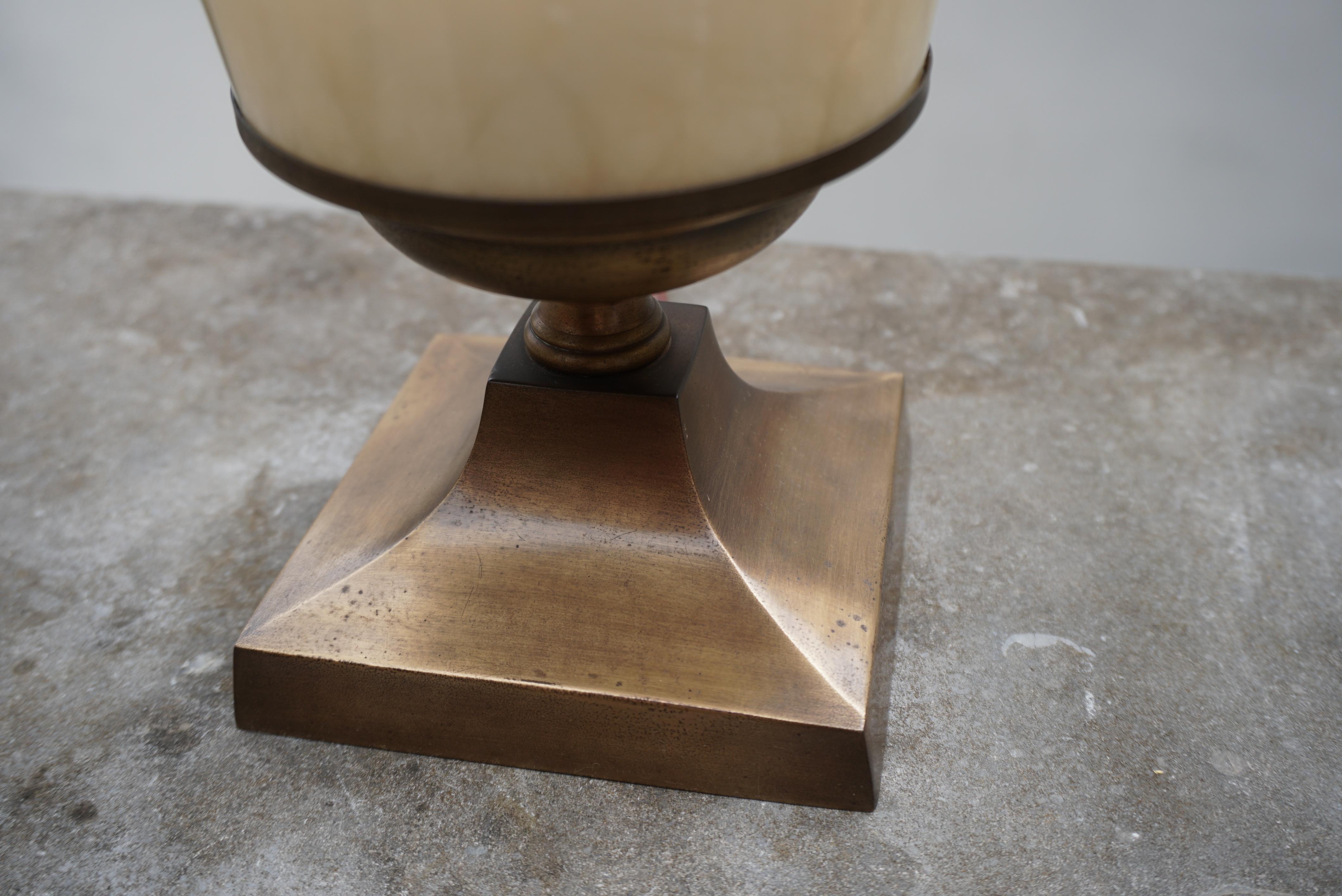 Pair Italian Alabaster Table Lamp For Sale 2