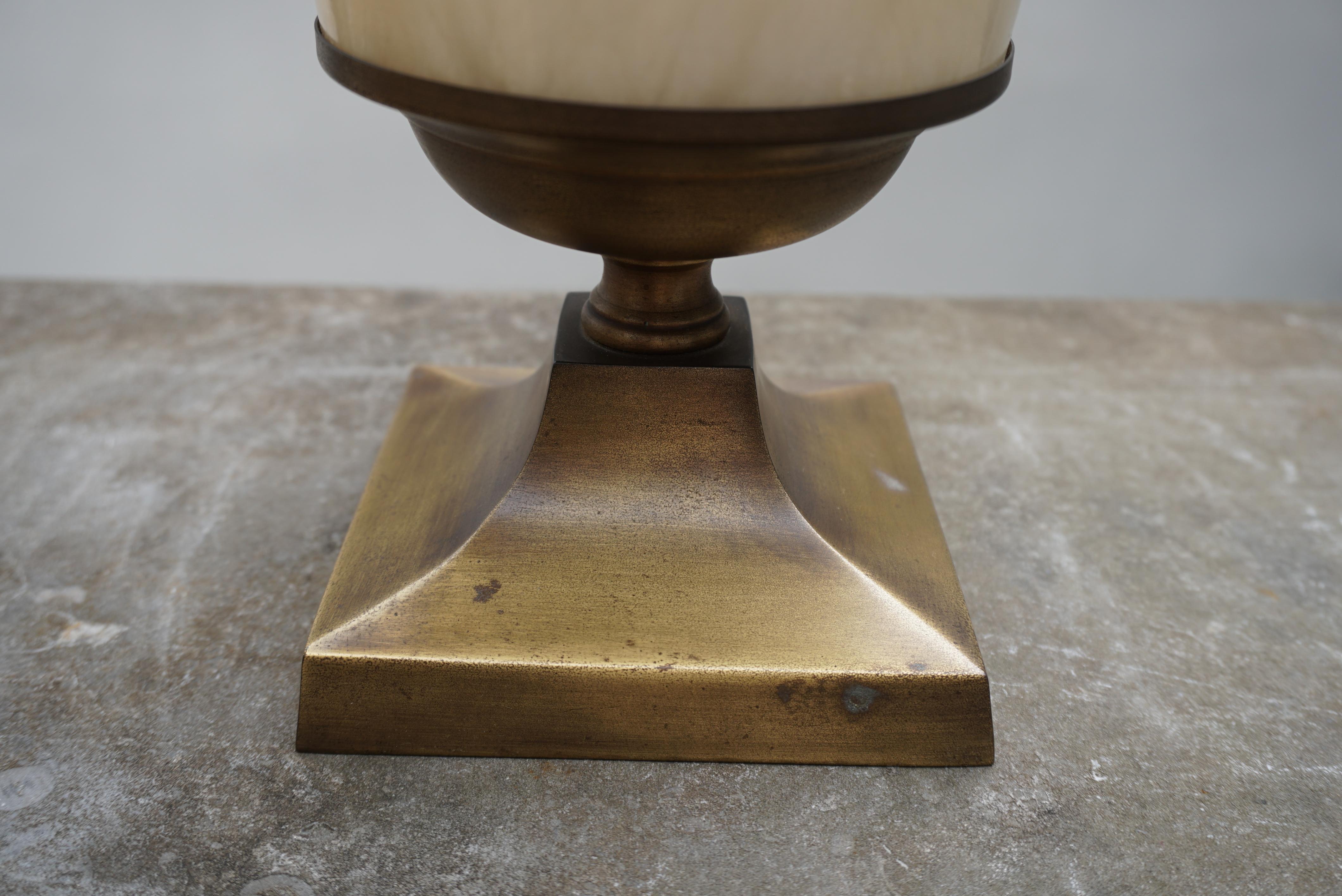 Pair Italian Alabaster Table Lamp For Sale 3