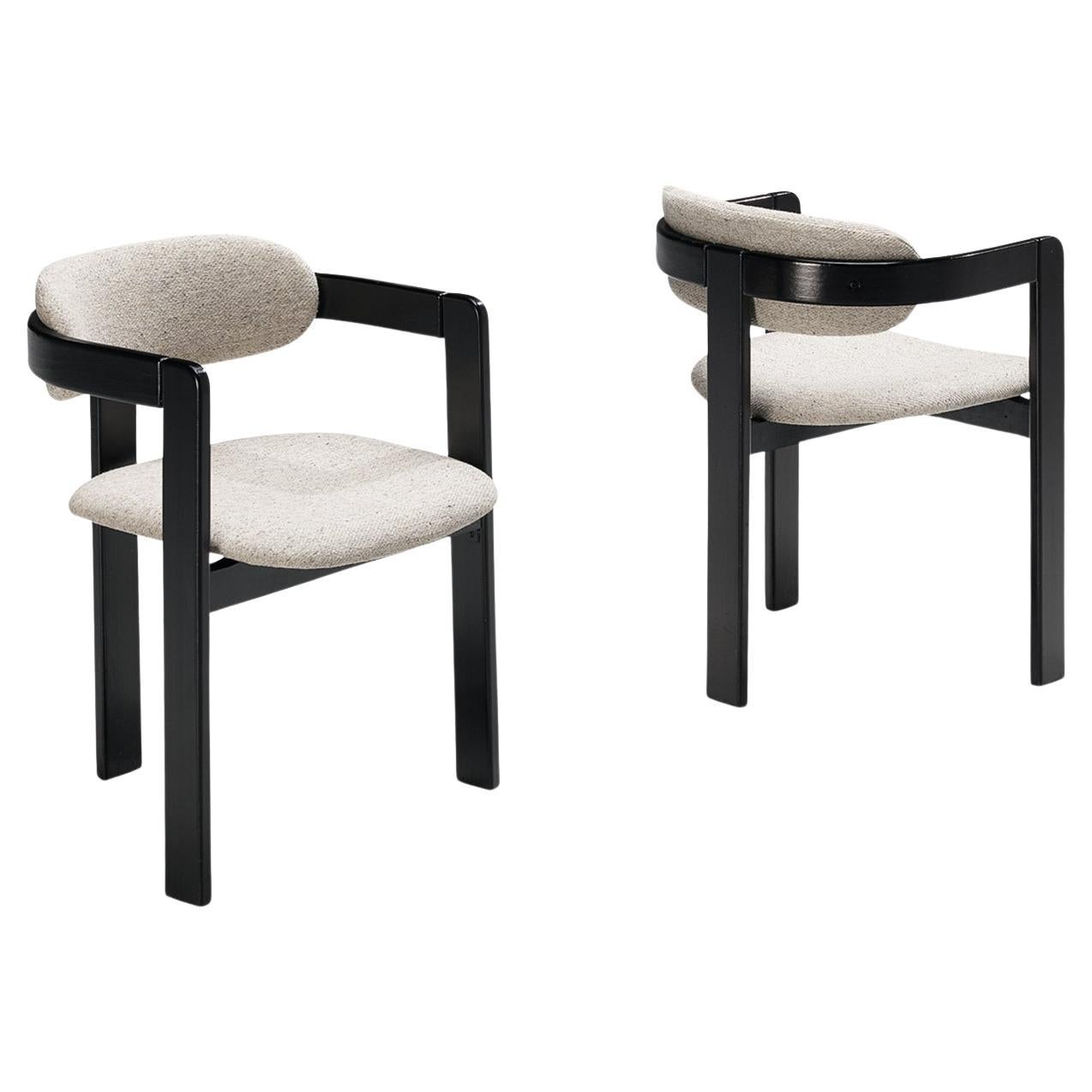 Pair Italian Armchairs with Bentwood Frames 