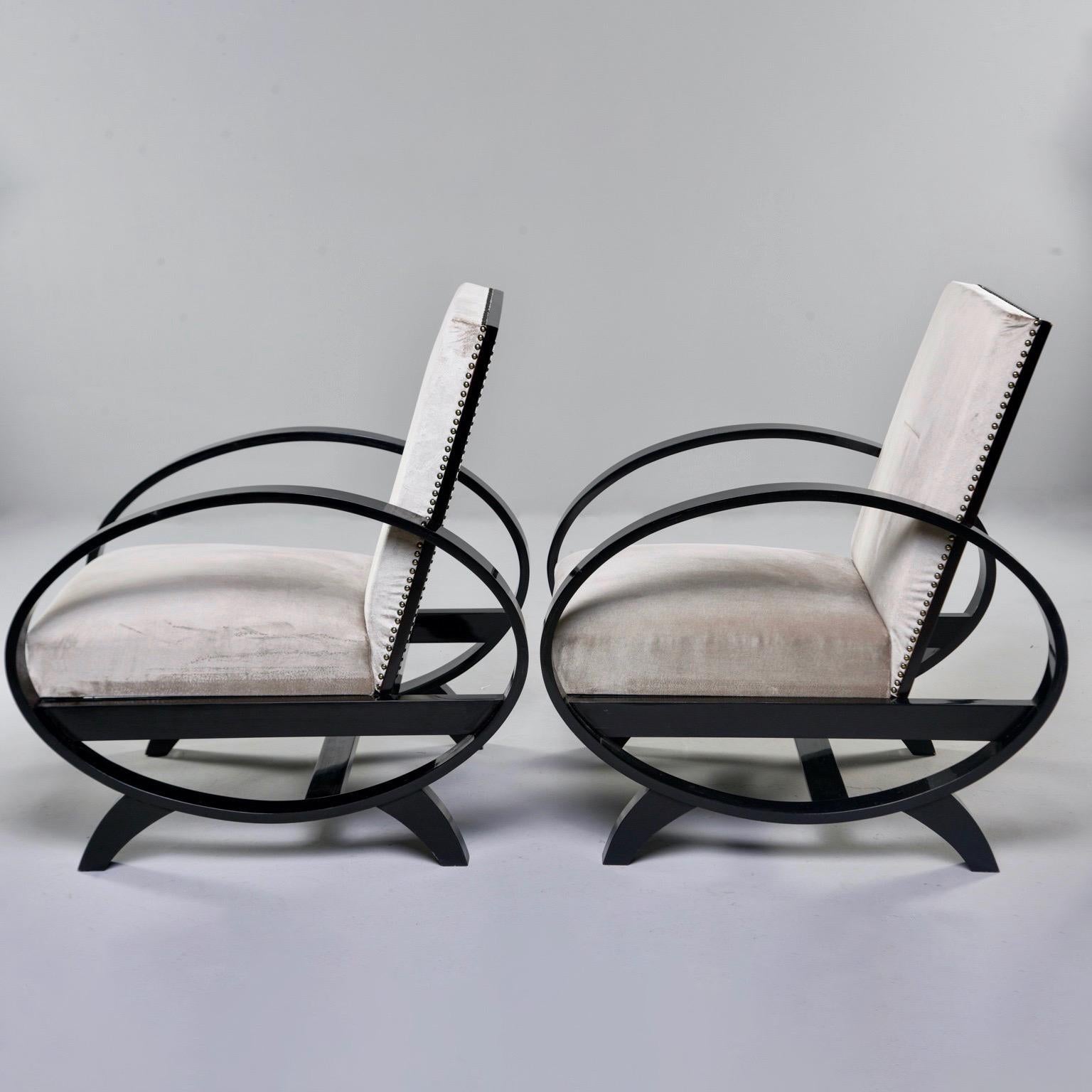 20th Century Pair of Italian Art Deco Lounge Chairs