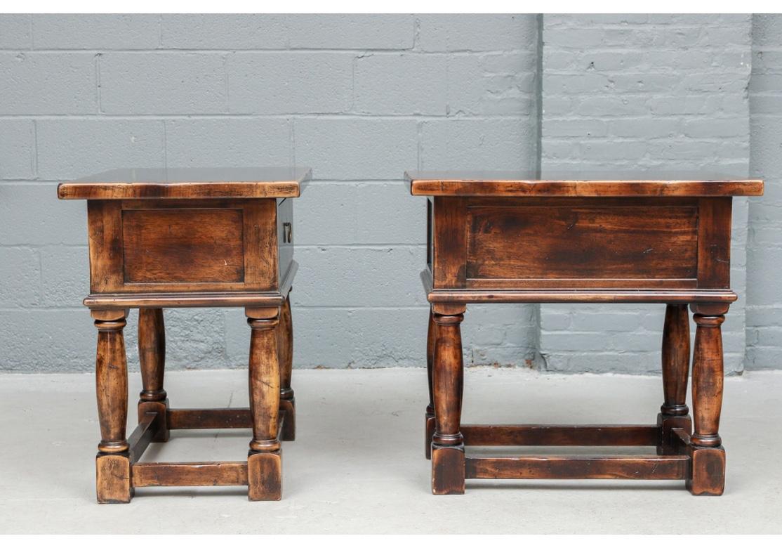 20th Century Pair Italian Artisan Crafted End Tables By Guido Zichele For Bloomingdales For Sale