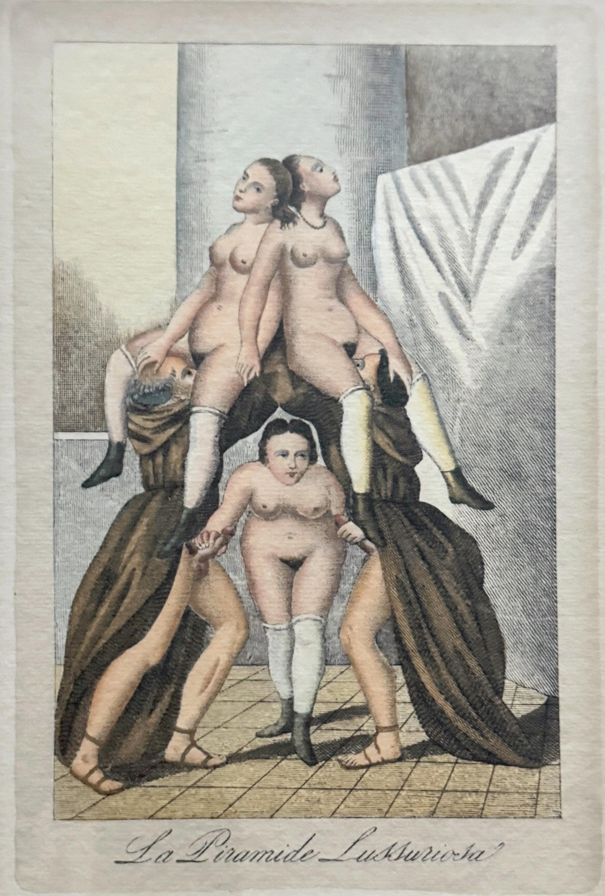 Paire d'estampes érotiques de moines et de Nuns corrompus de style baroque italien Bon état - En vente à West Palm Beach, FL