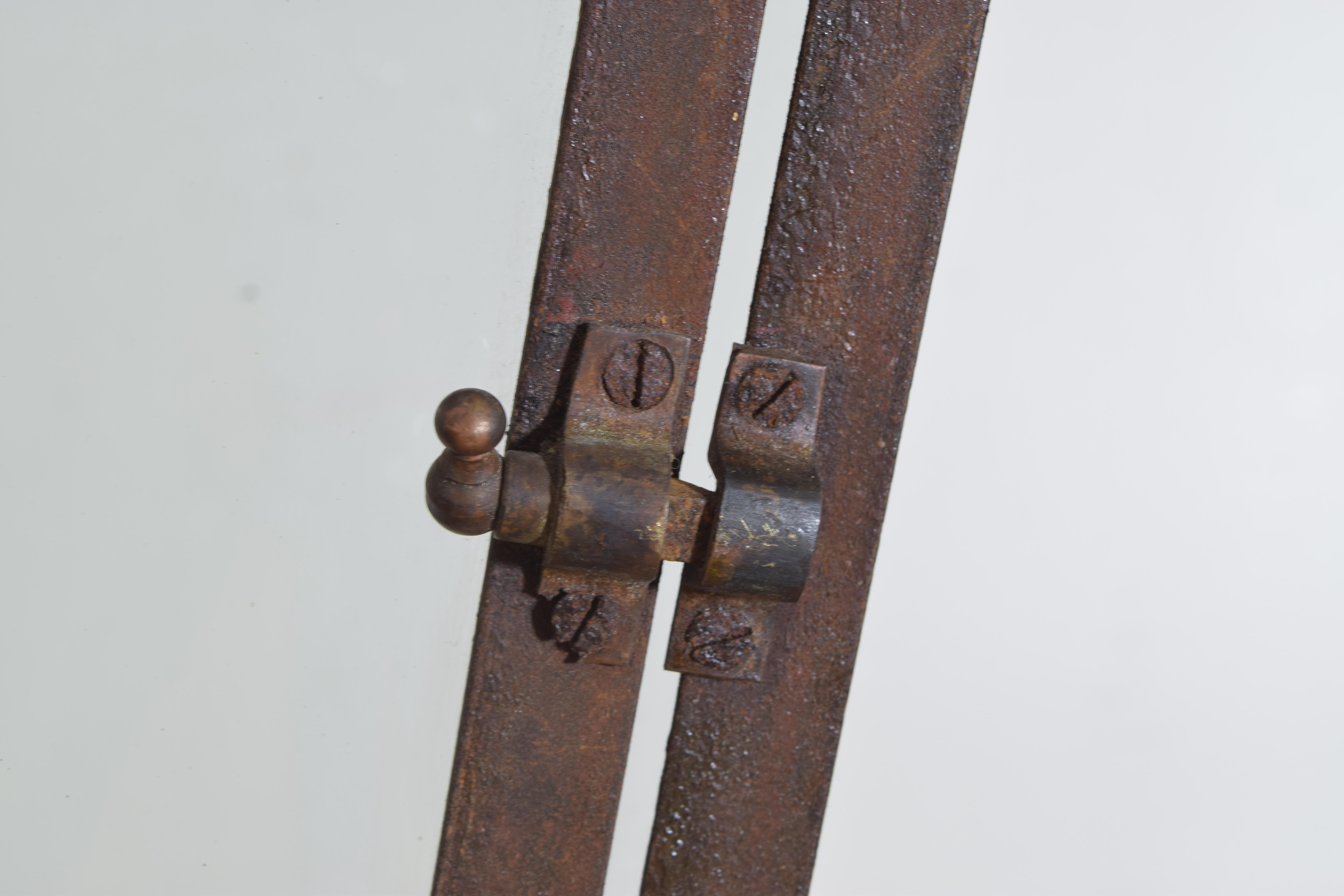 Pair Italian Baroque Style Wrought Iron, Metal, and Bronze Lanterns, Ca. 1900 4