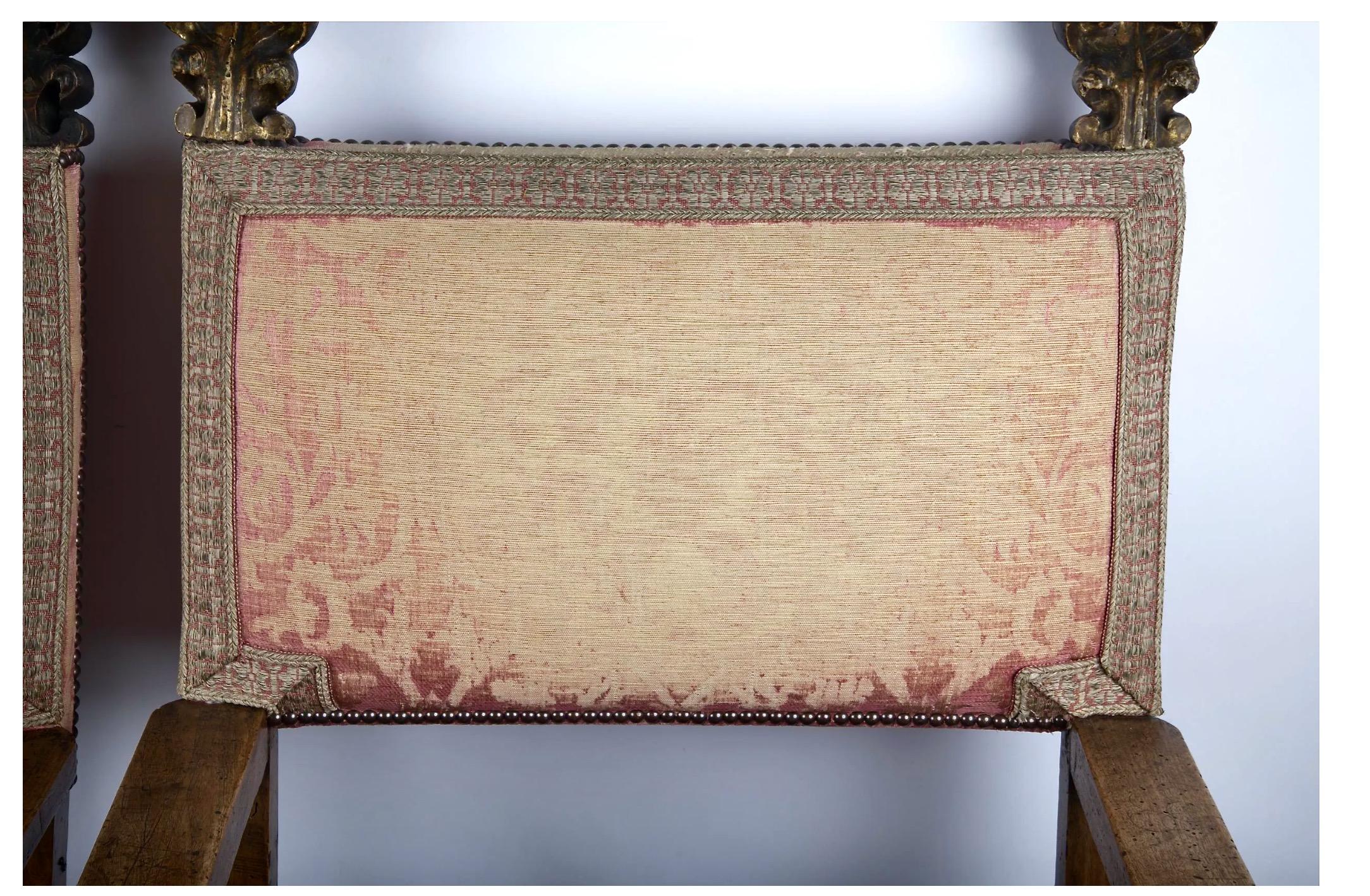 Baroque Paire de chaises baroques italiennes en vente