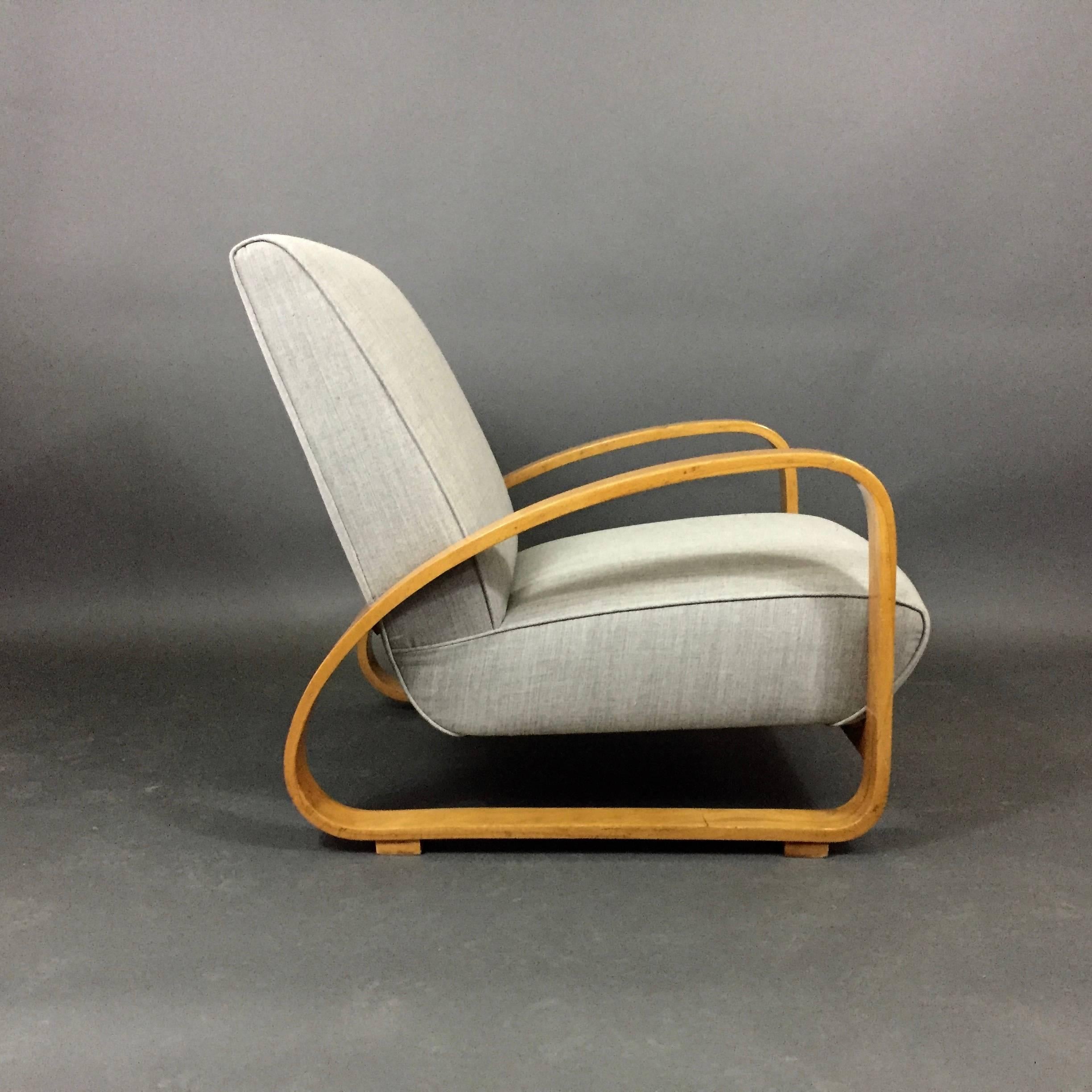 Pair of Italian Bentwood Lounge Chairs, circa 1960 3