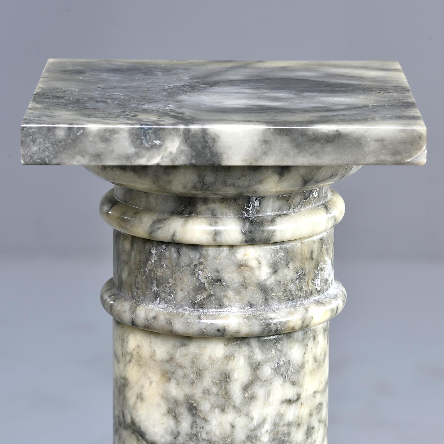 Pair of  Italian Carved Marble Columns 4