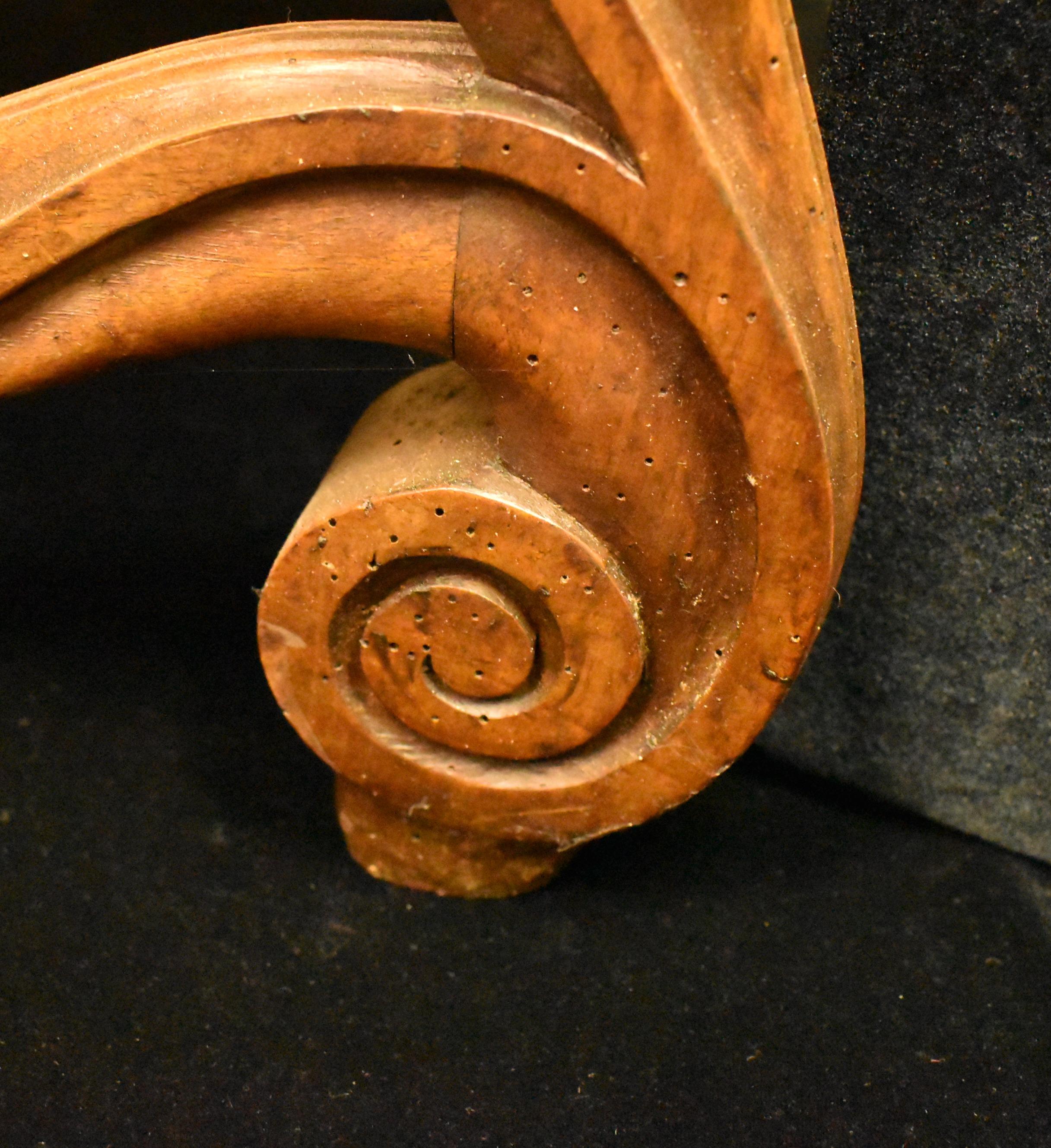 Pair of Italian Carved Walnut Armchairs, 19th Century 3