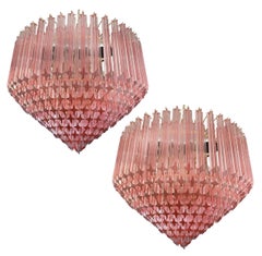 Vintage Pair Mid-Century Italian chandelier , Murano, 1990s