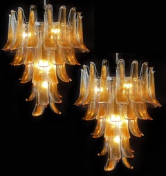 Pair Italian Chandeliers, Murano