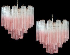Pair Italian Chandeliers, Murano