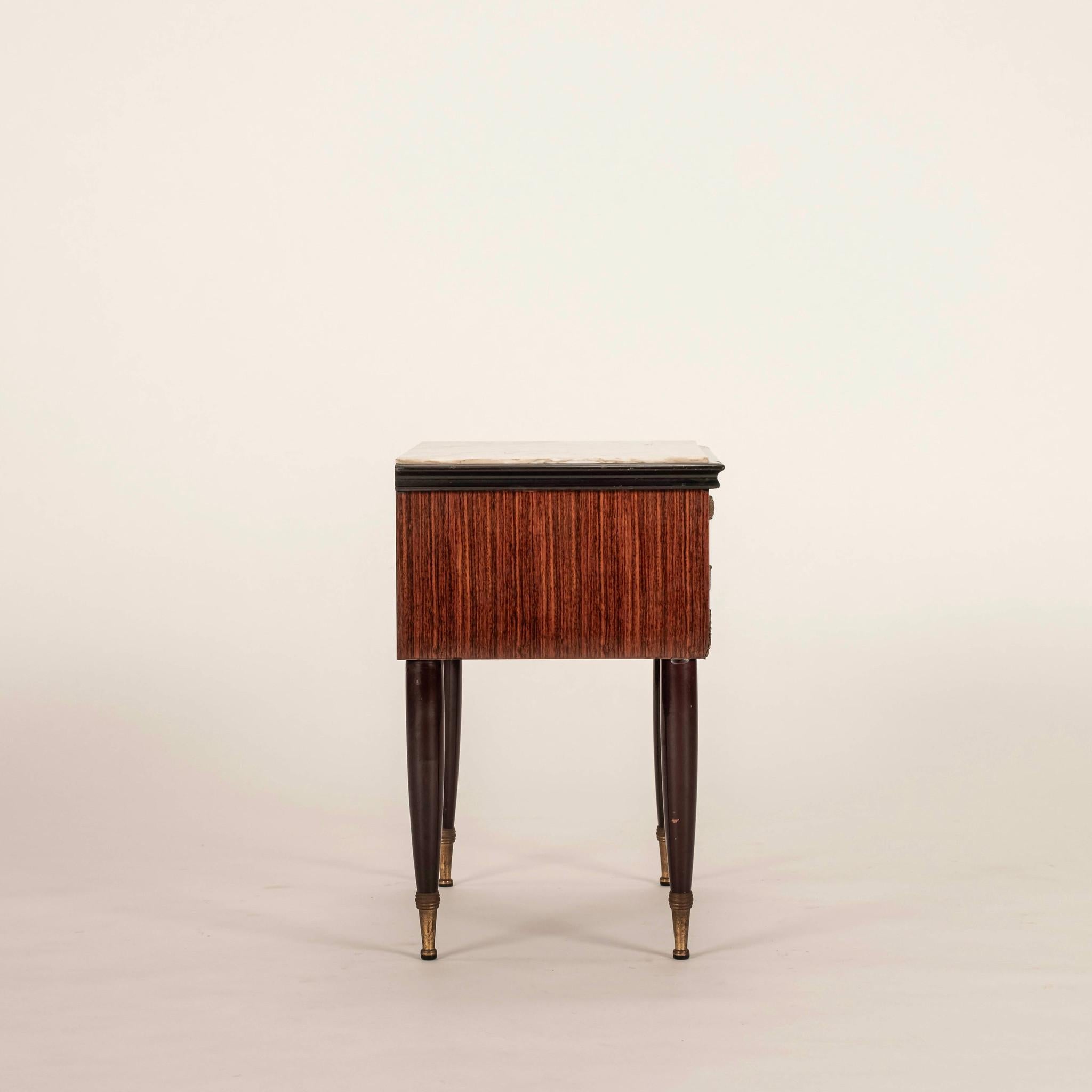 20th Century Pair Italian Directoire Style Nightstands For Sale