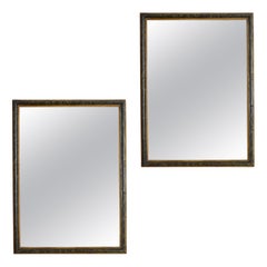 Pair Italian, Emiliana, LXIV Period Faux Marble Painted & Gilded Mirrors, c.1715