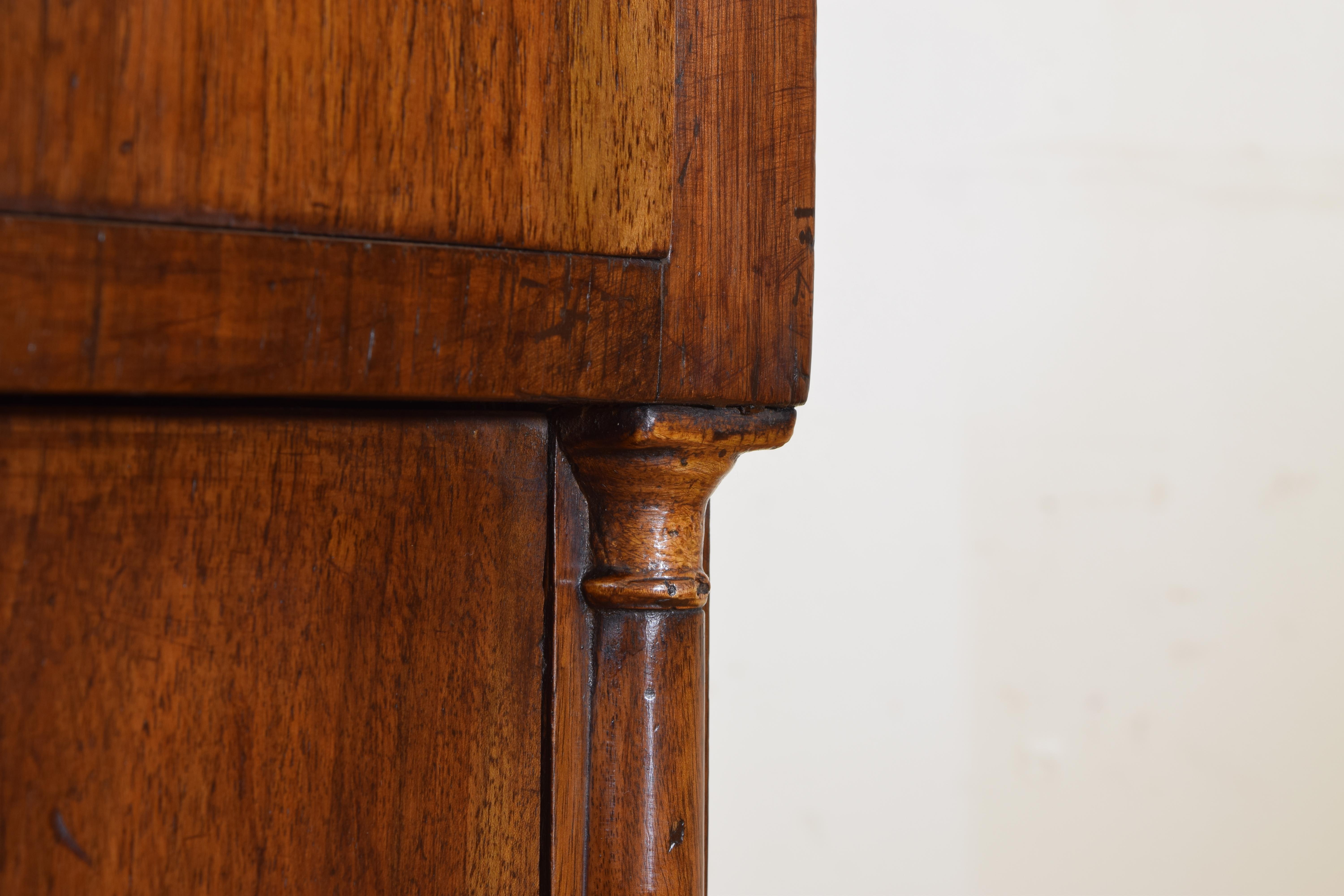 Pair of Italian Empire Period Walnut Bedside Cabinets, 19h Century 5