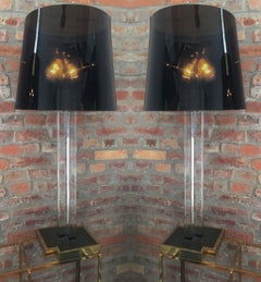 Paire de lampadaires italiens de Romeo Rega, 1970