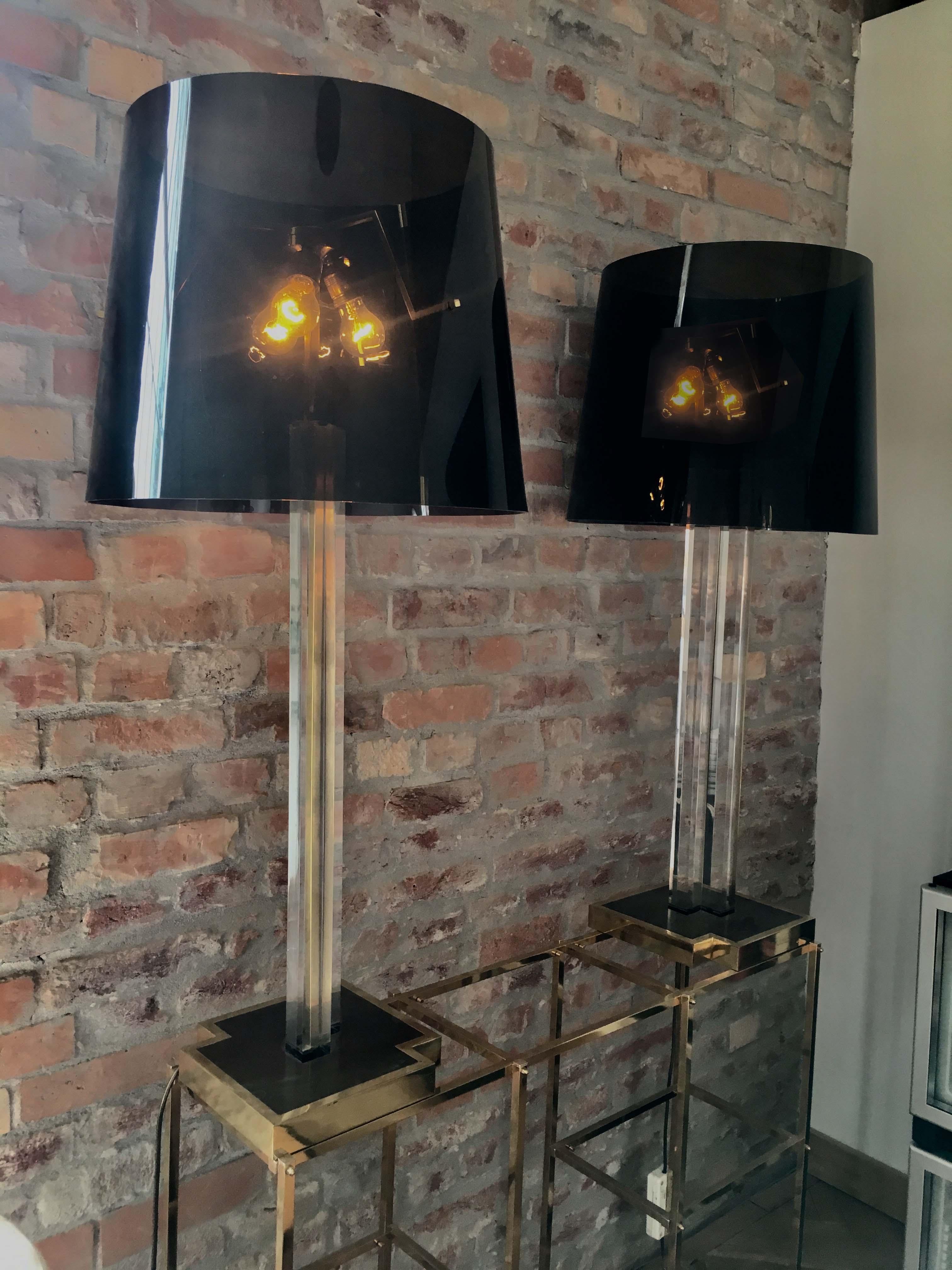 Pair Italian Floor Lamps by Romeo Rega, 1970 In Excellent Condition For Sale In Budapest, HU