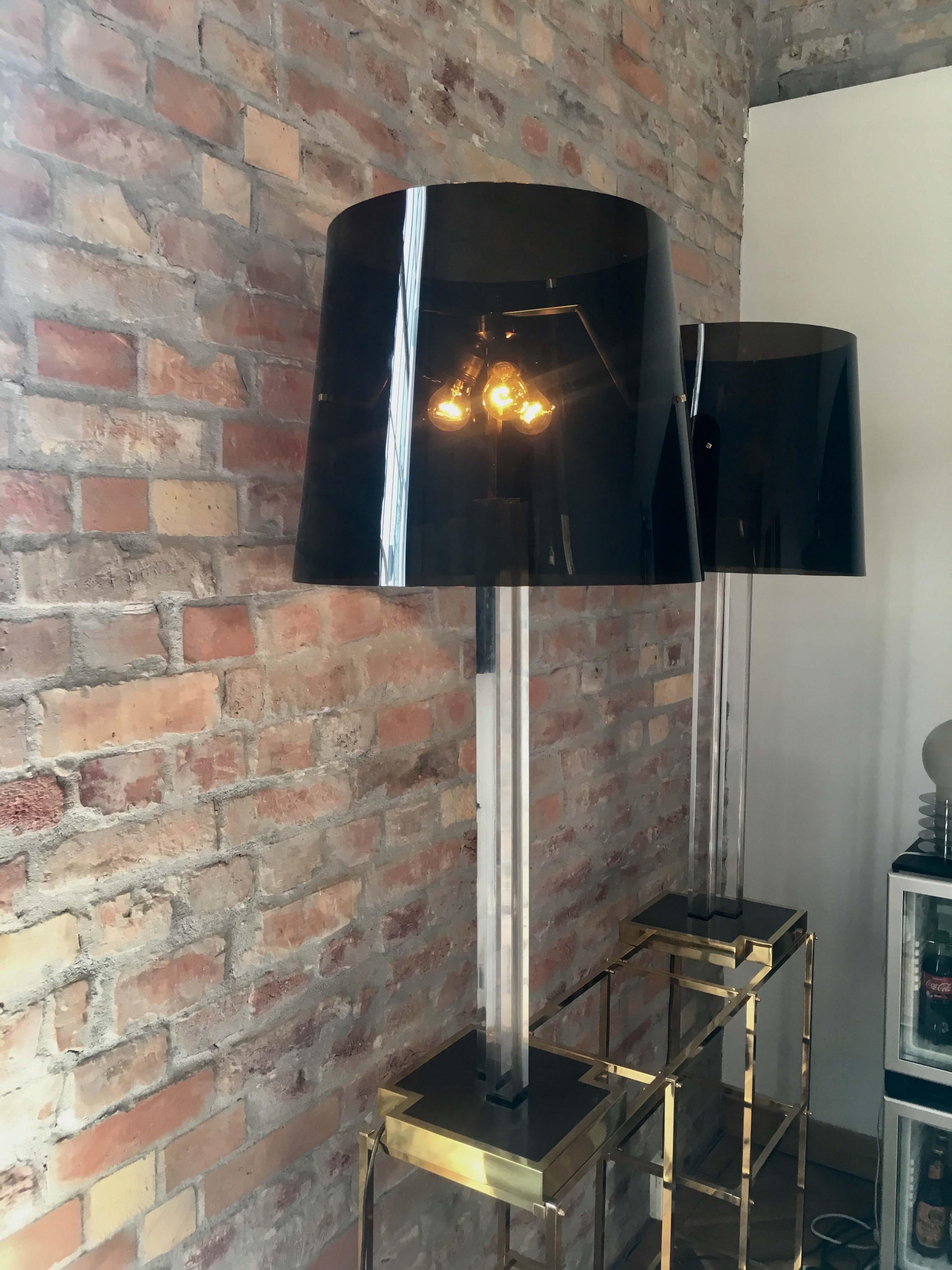 20th Century Pair Italian Floor Lamps by Romeo Rega, 1970 For Sale