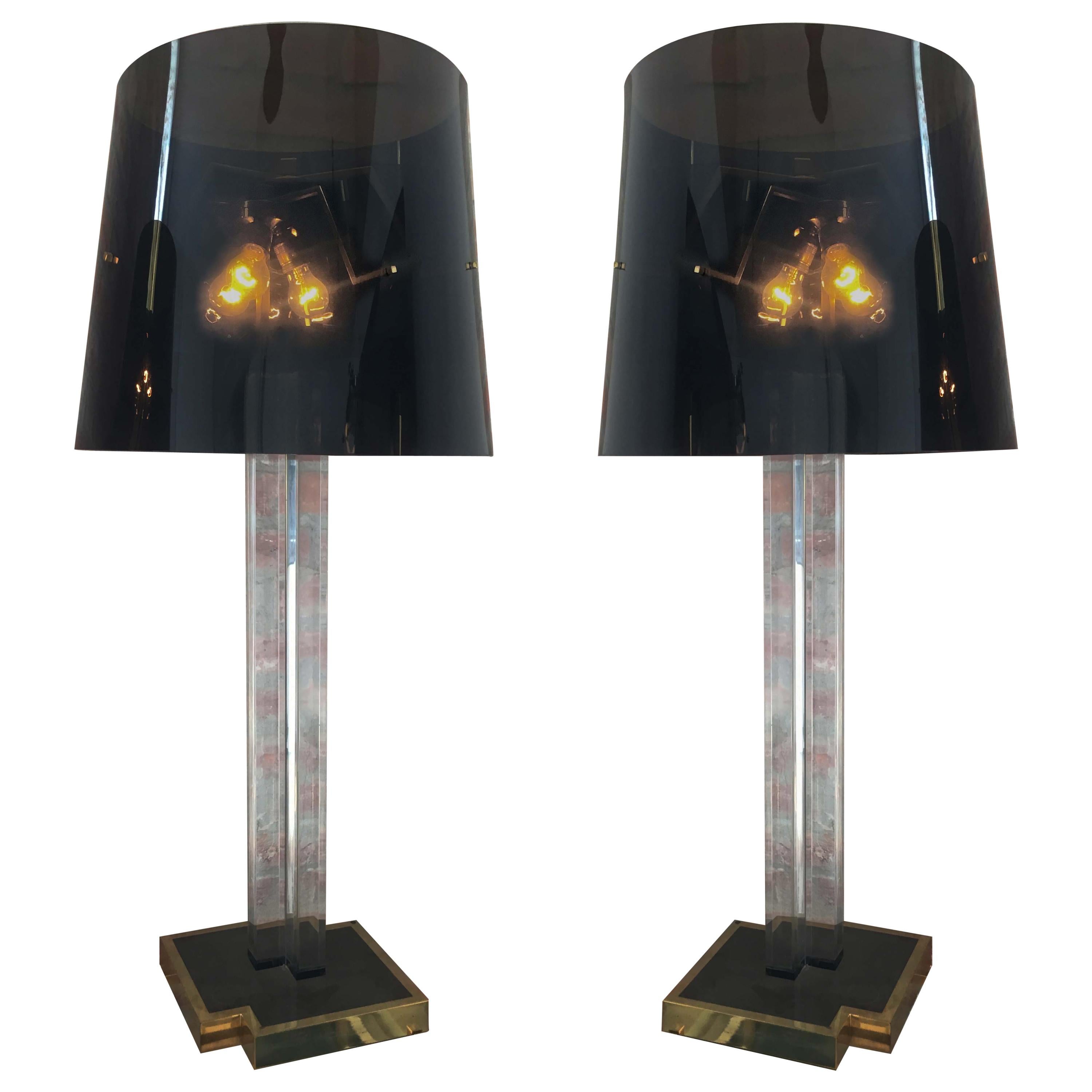 Pair Italian Floor Lamps by Romeo Rega, 1970