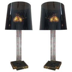 Pair Italian Floor Lamps by Romeo Rega, 1970
