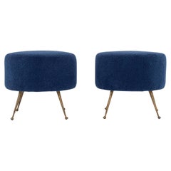 Pair Italian Gio Ponti Style Ottomans