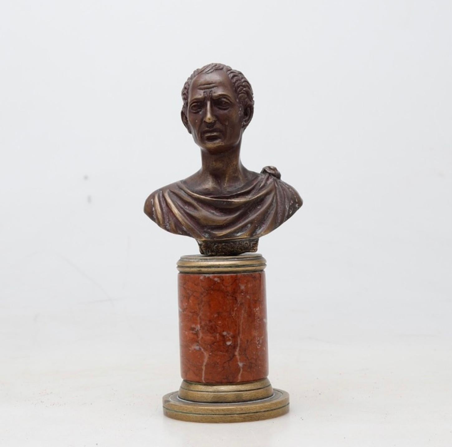 Pair Italian Grand Tour Style Bronze Bust 2