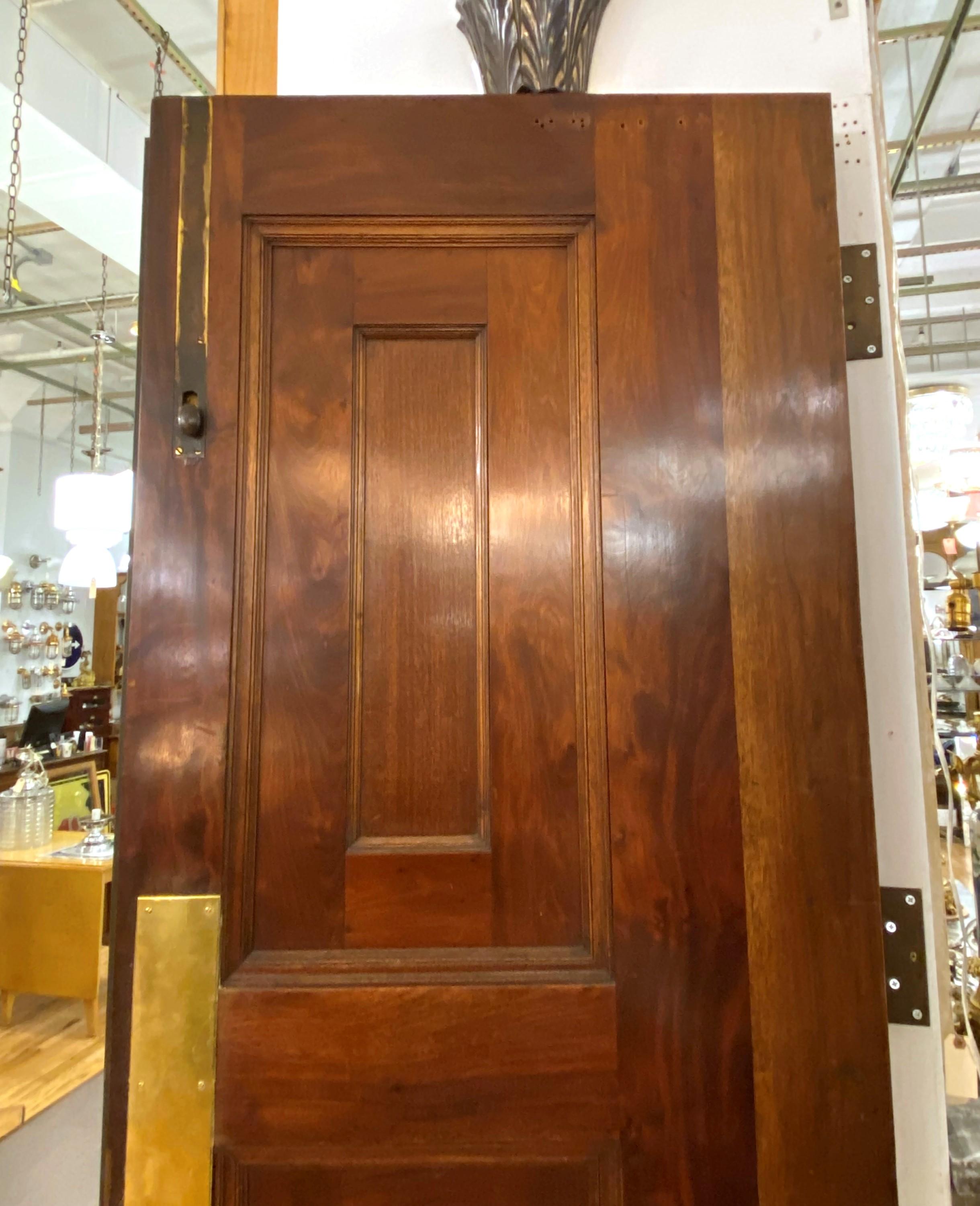 20th Century Pair Italian Hand Carved Cartouche Solid Walnut Doors For Sale