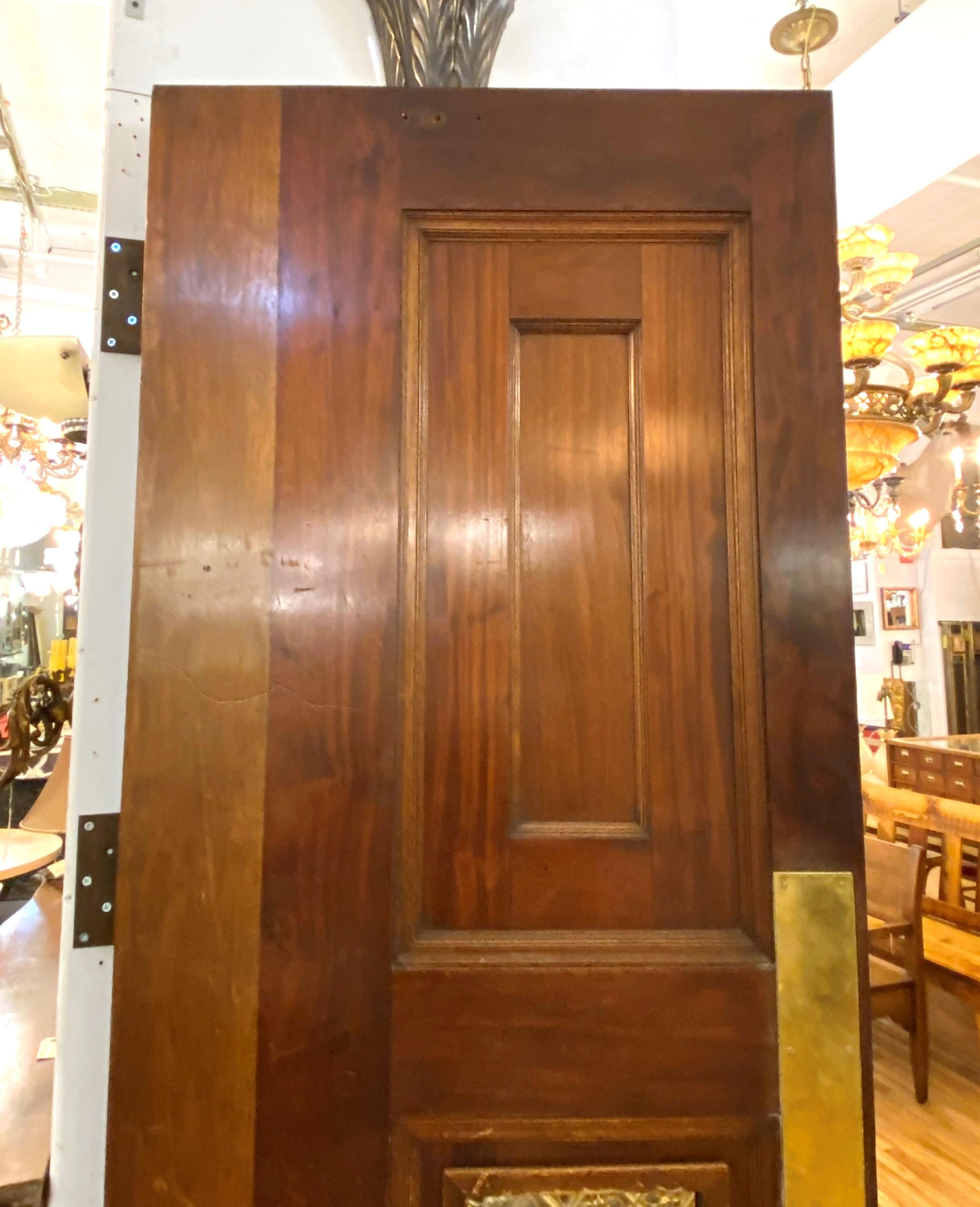 Pair Italian Hand Carved Cartouche Solid Walnut Doors For Sale 2