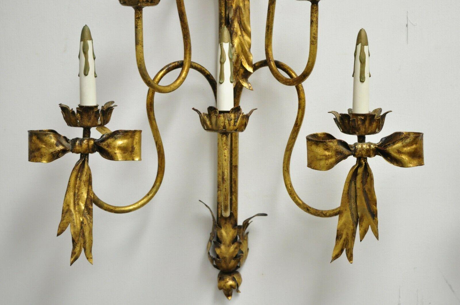 bow candle sconce