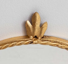 Pair Italian Iron Gilt Rope Mirrors