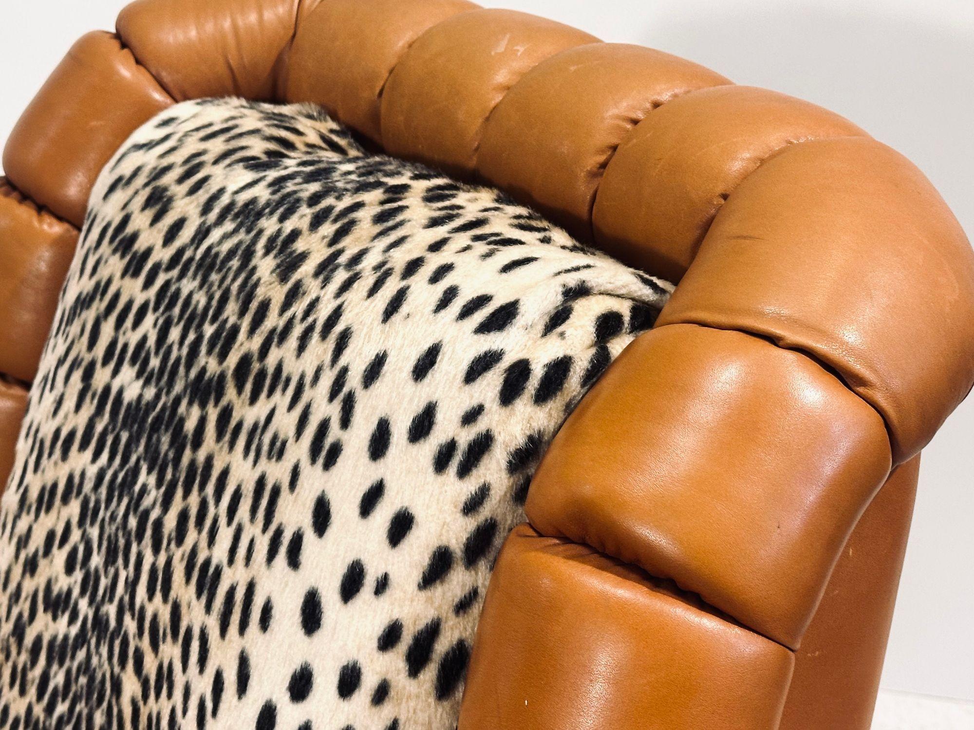 Fin du 20e siècle Paire de chaises longues en cuir italien, 1970 en vente
