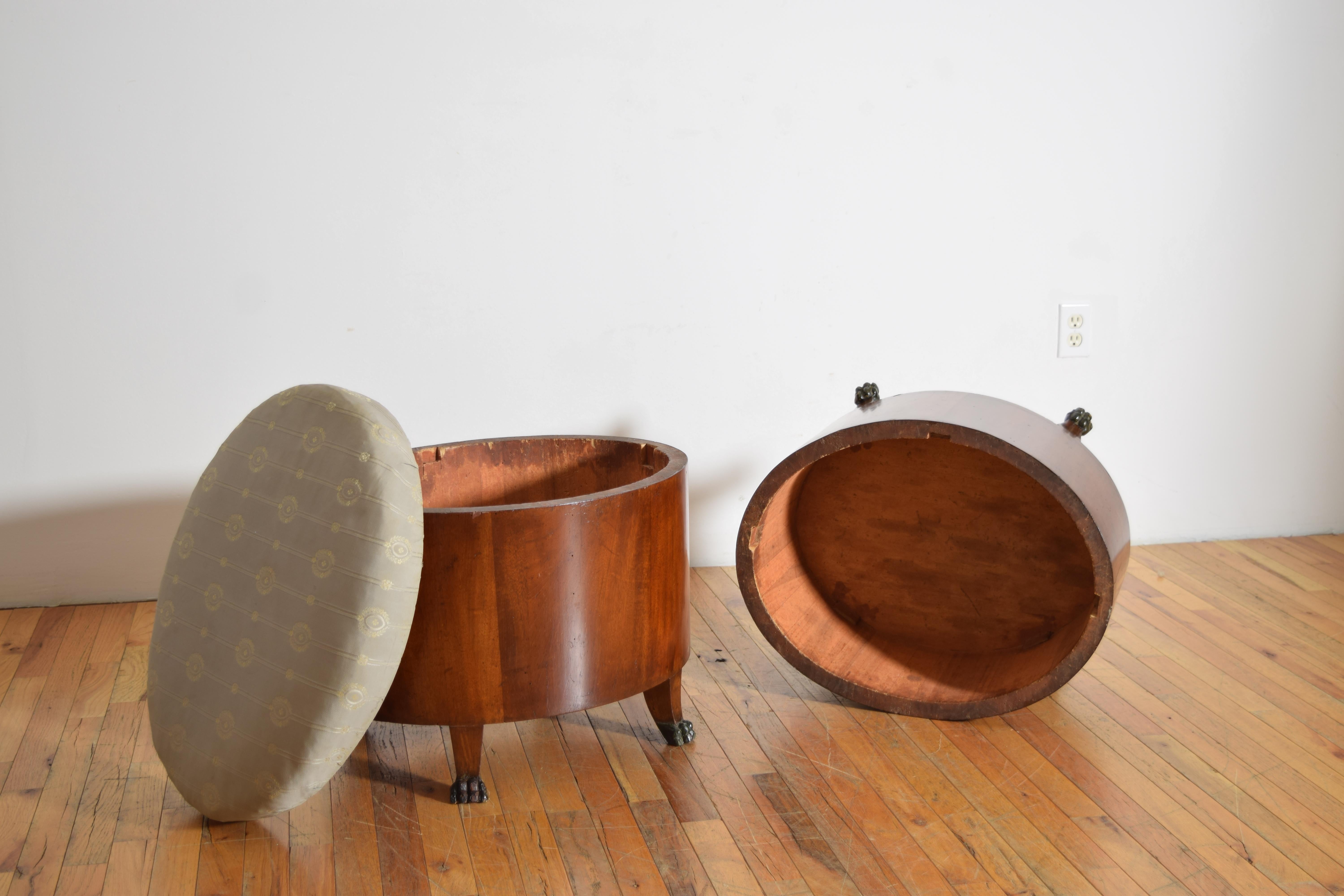 Pair Italian, Lucchese, Empire Period Walnut & Ebonized Benches, ca. 1800 For Sale 2