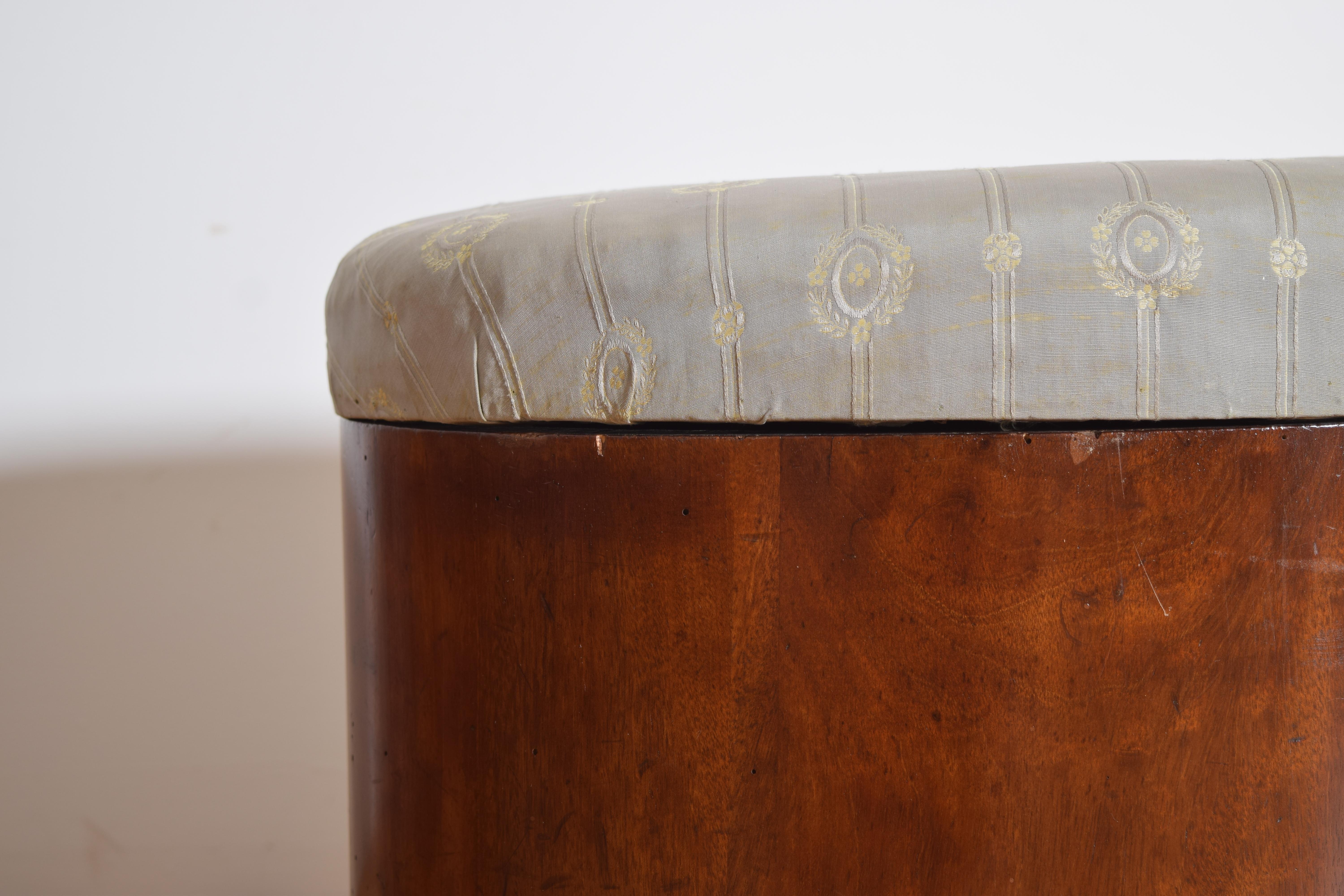 Pair Italian, Lucchese, Empire Period Walnut & Ebonized Benches, ca. 1800 For Sale 3