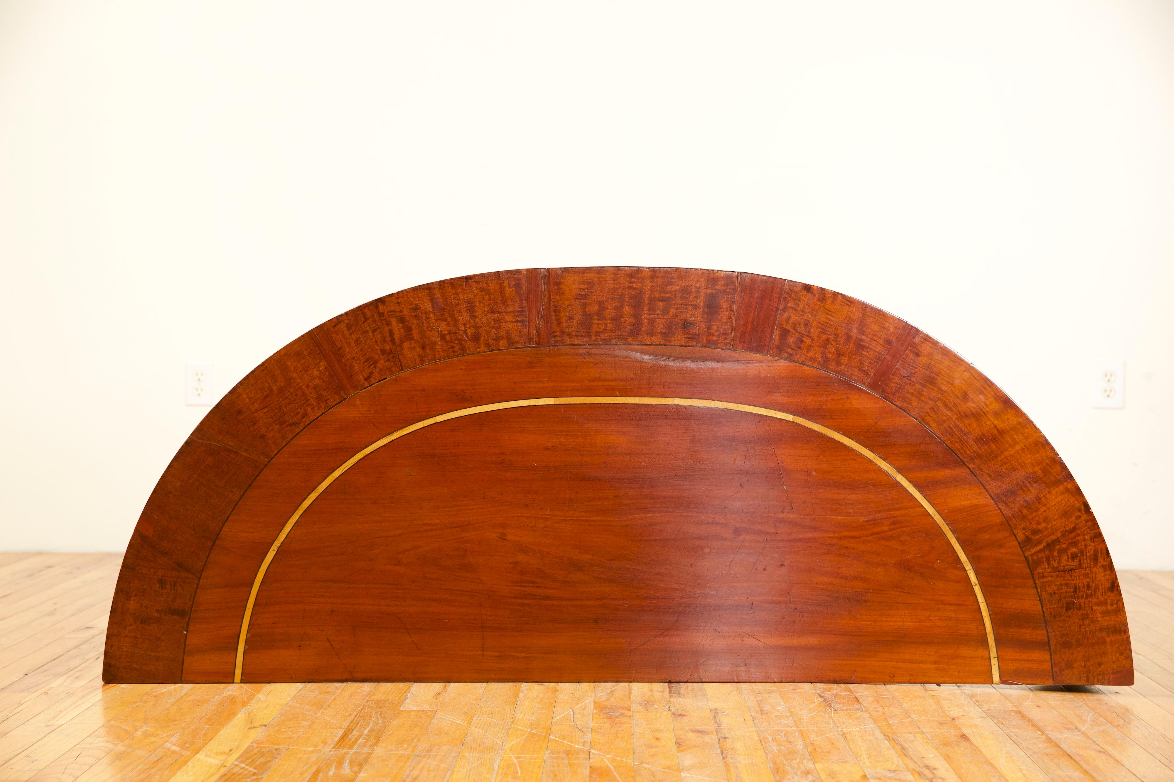 Mid-19th Century Pair Italian Mahogany & Cherrywood Inlaid Console Tables, 2nd quarter 19th cen.